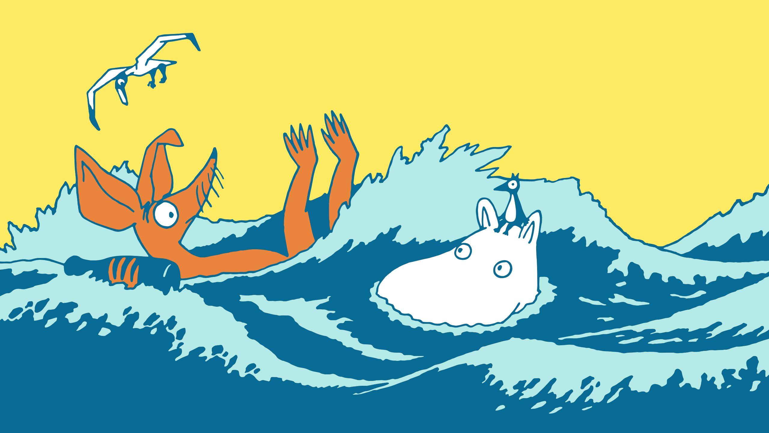 2560x1440 Show your support for Our Sea with free Moomin wallpaper