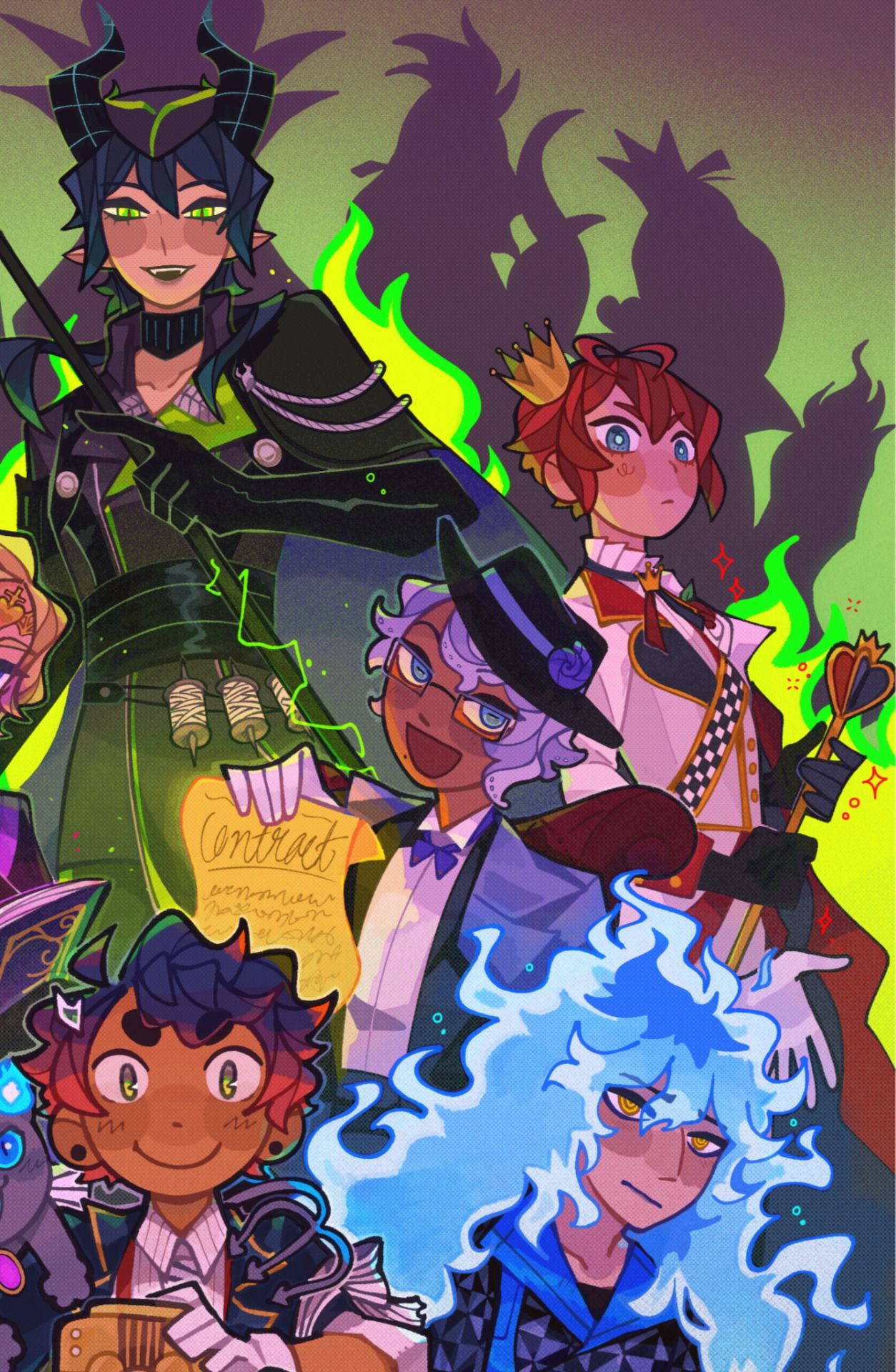 1254x1920 LMAOO I finally drew all of the therapy gang into