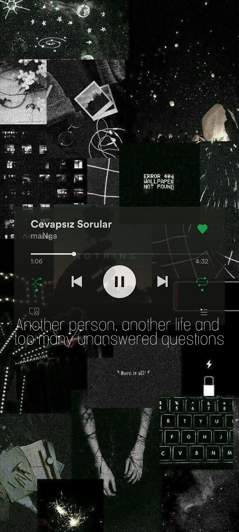 800x1778 Spotify, aesthetic, black, good, sad, sorry, HD phone wallpaper