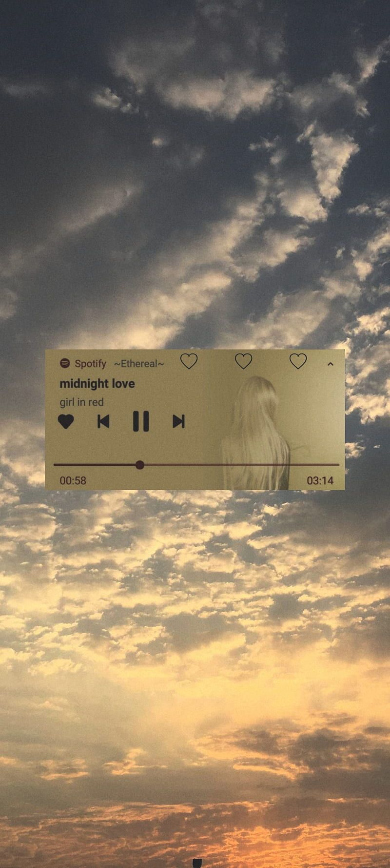 800x1778 Aesthetic Music aesthetic, aesthetic edit, blue, clouds, edit, girl, golden, HD phone wallpaper