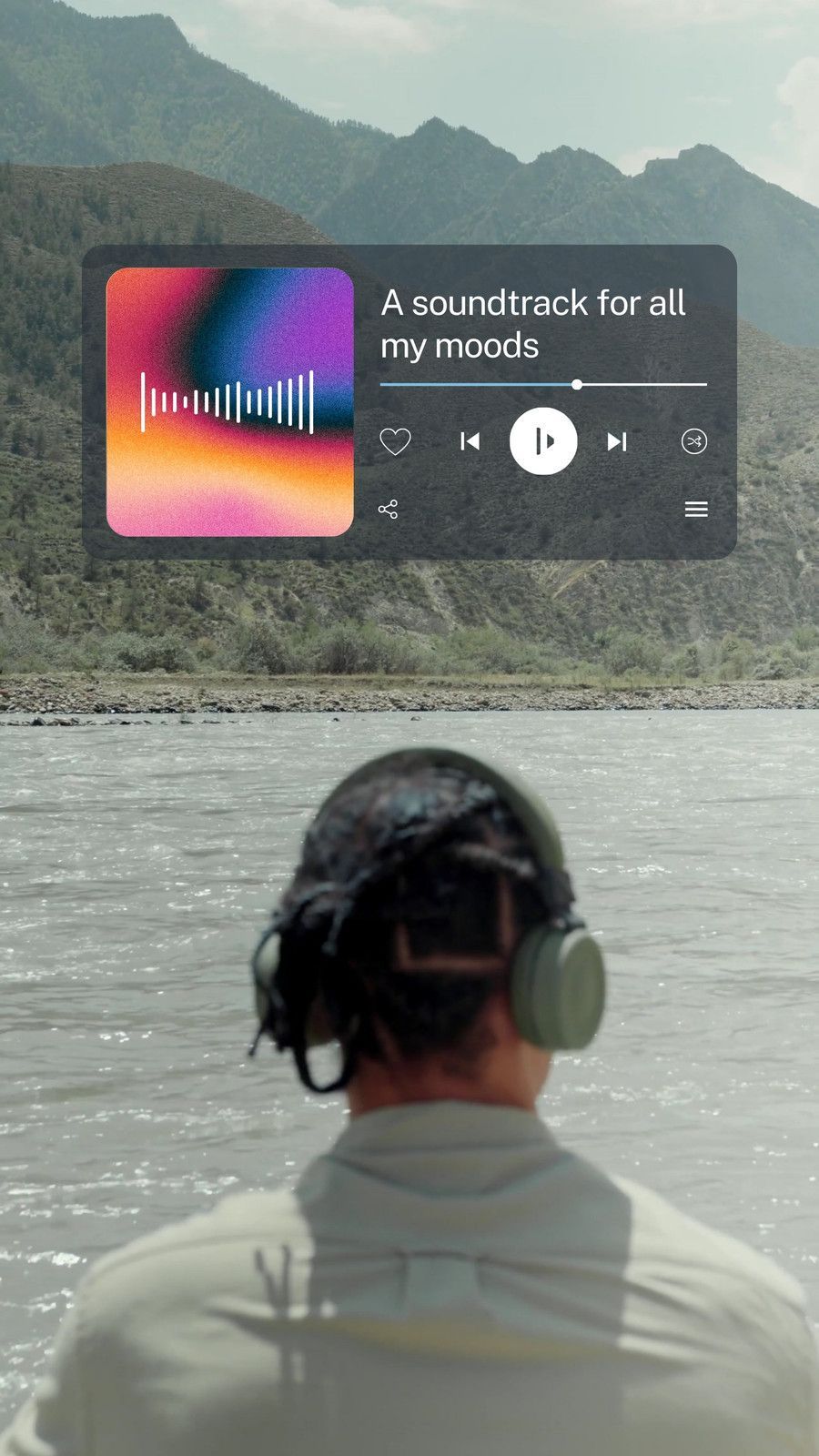 900x1600 Mood Soundtrack Instagram Reel in Grey White Style