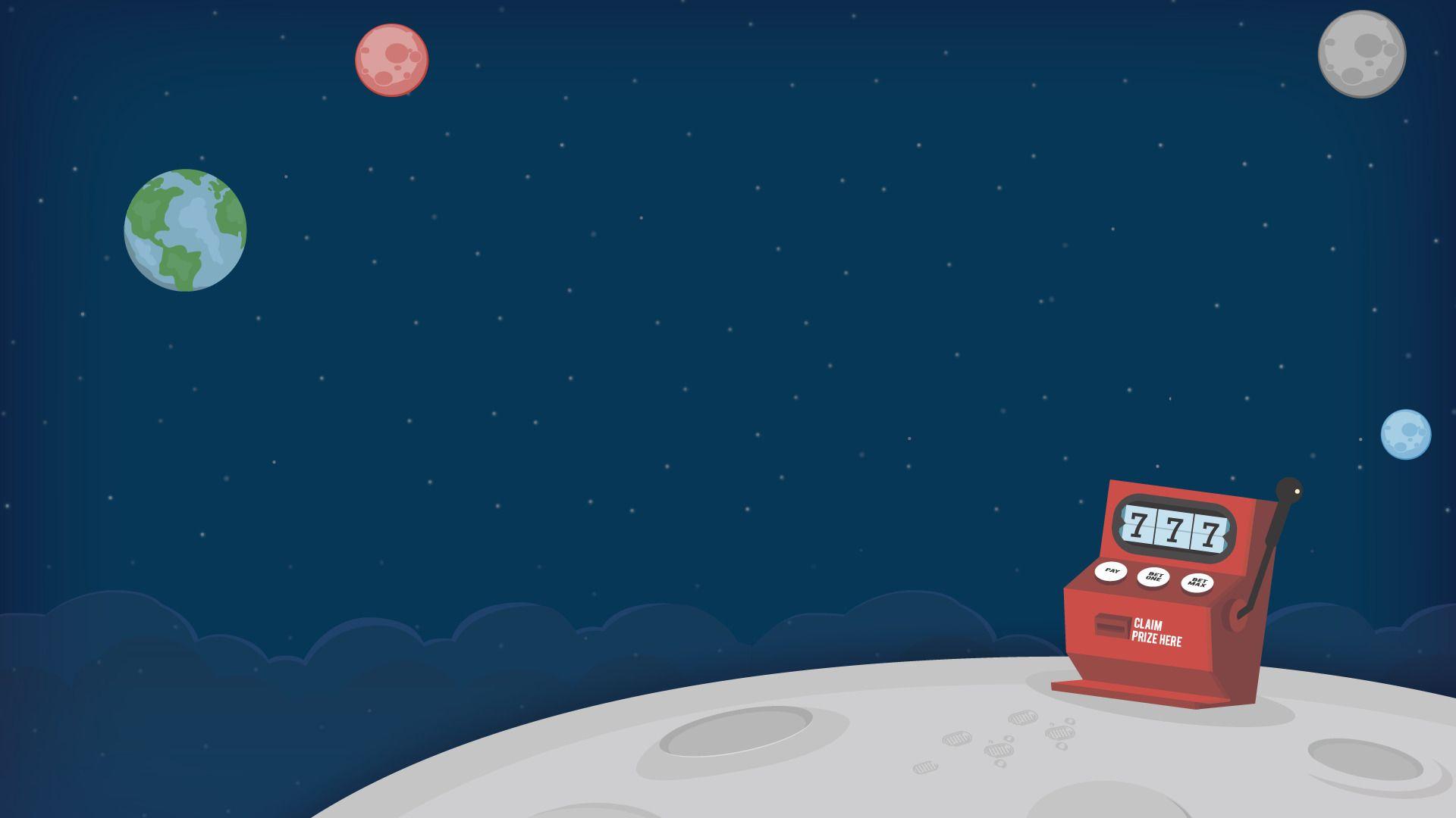 1920x1080 digital art, Space, Universe, Stars, Planet, Earth, Moon, Gambling
