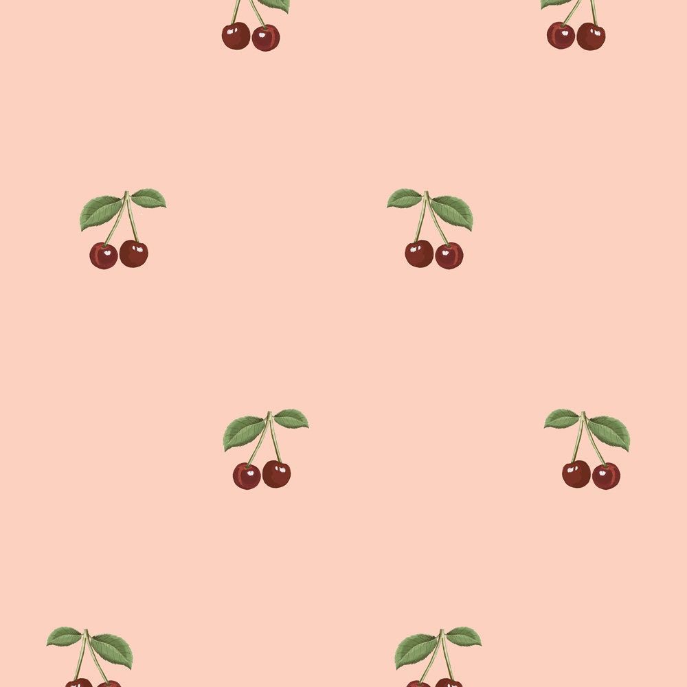 1000x1000 Cherries Wallpaper DEKORNIK: Vintage Girl's Nursery Decor