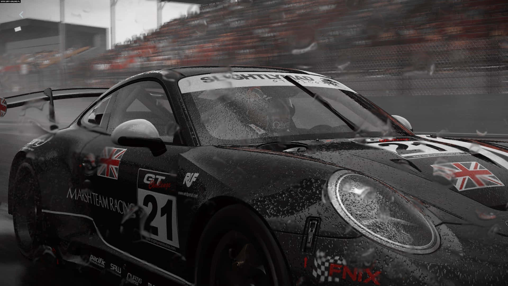 1920x1080 Download A Porsche Gt3 Racing Car Is Shown In The Rain