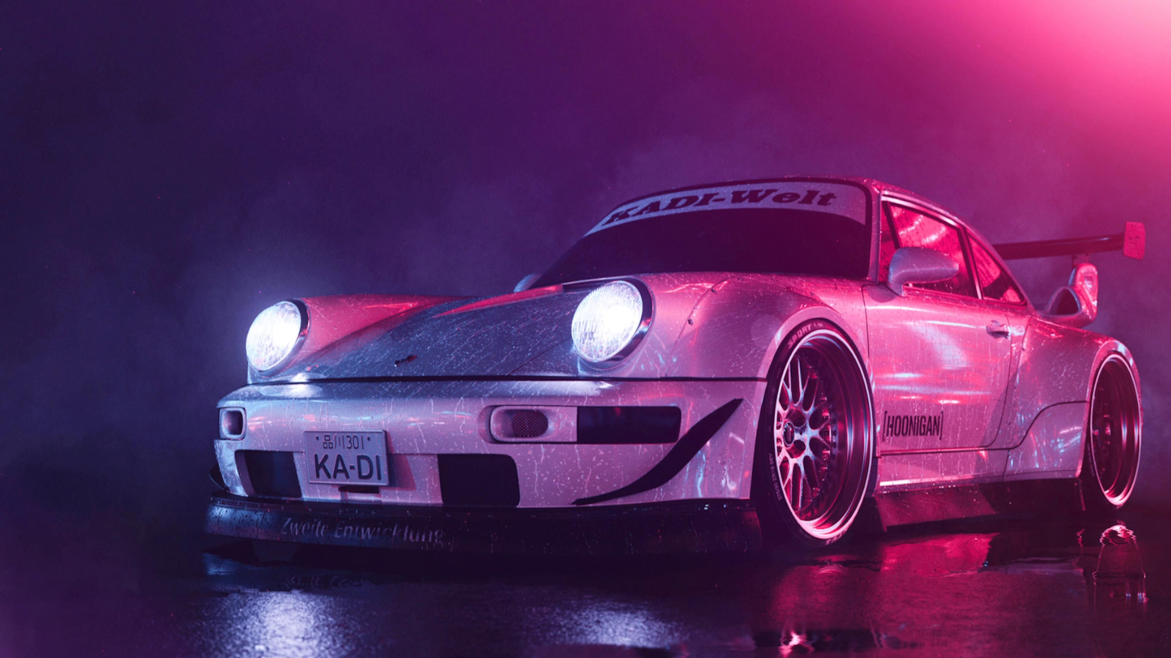 3840x2160 Porsche 911 After Rain Live Wallpaper
