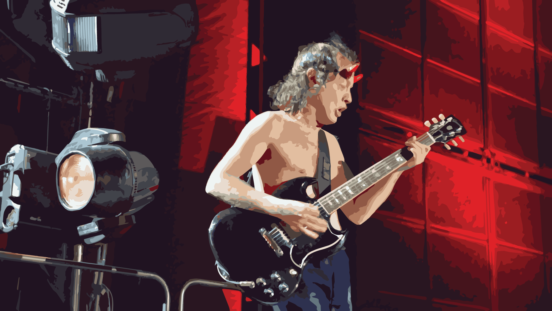 1920x1080 Angus Young painted HD Wallpaper. Background Imagex1080