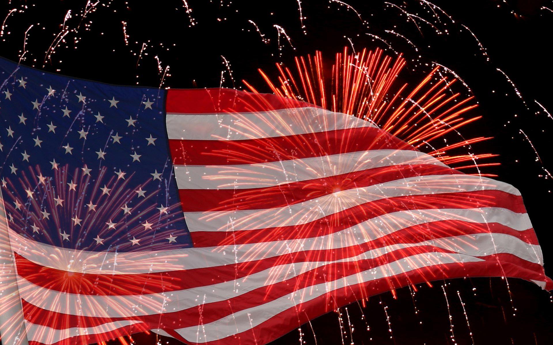 american flag fireworks hd