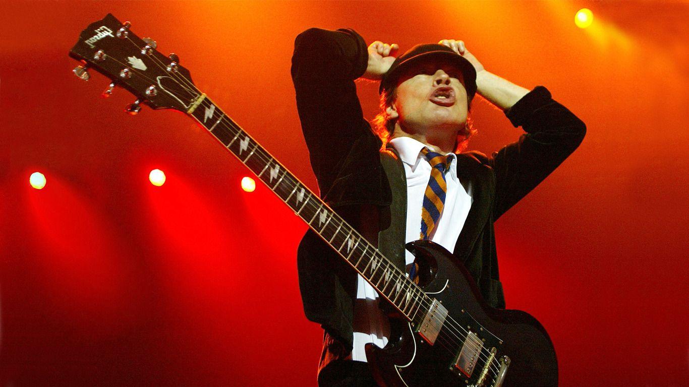 1366x768 AC DC, Angus Young Wallpaper HD / Desktop and Mobile Background