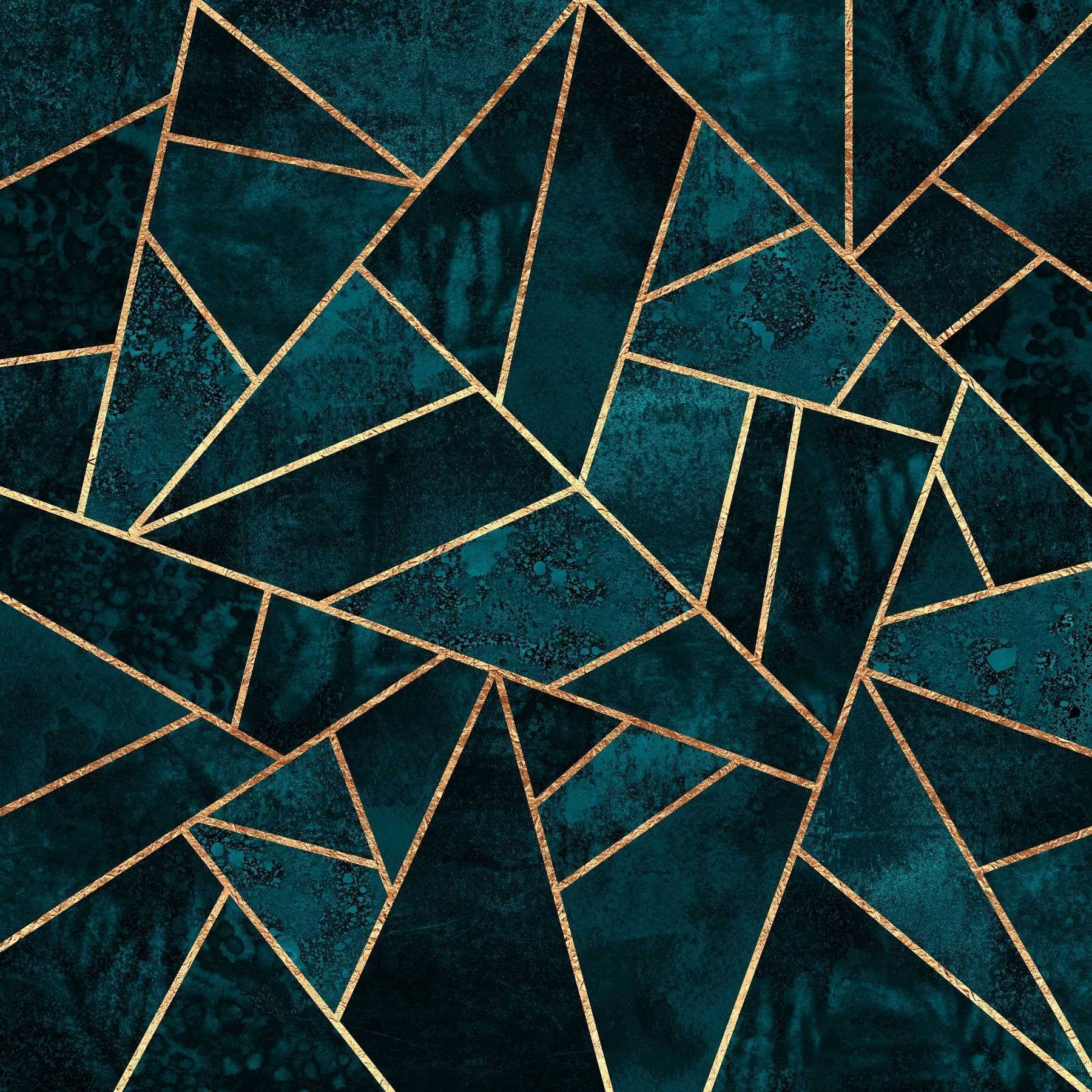1800x1800 Download Teal Stain Textured Glass Pattern Wallpaper