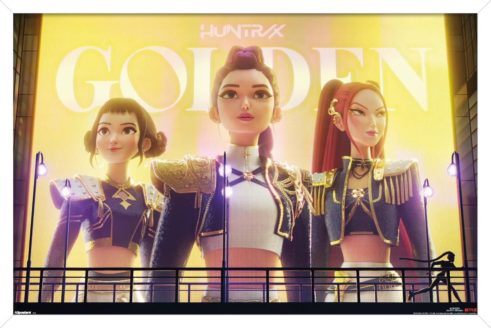1623x1085 Netflix KPop Demon Hunters (2025) Golden Wall Poster, 14.725 x 22.375 Framed