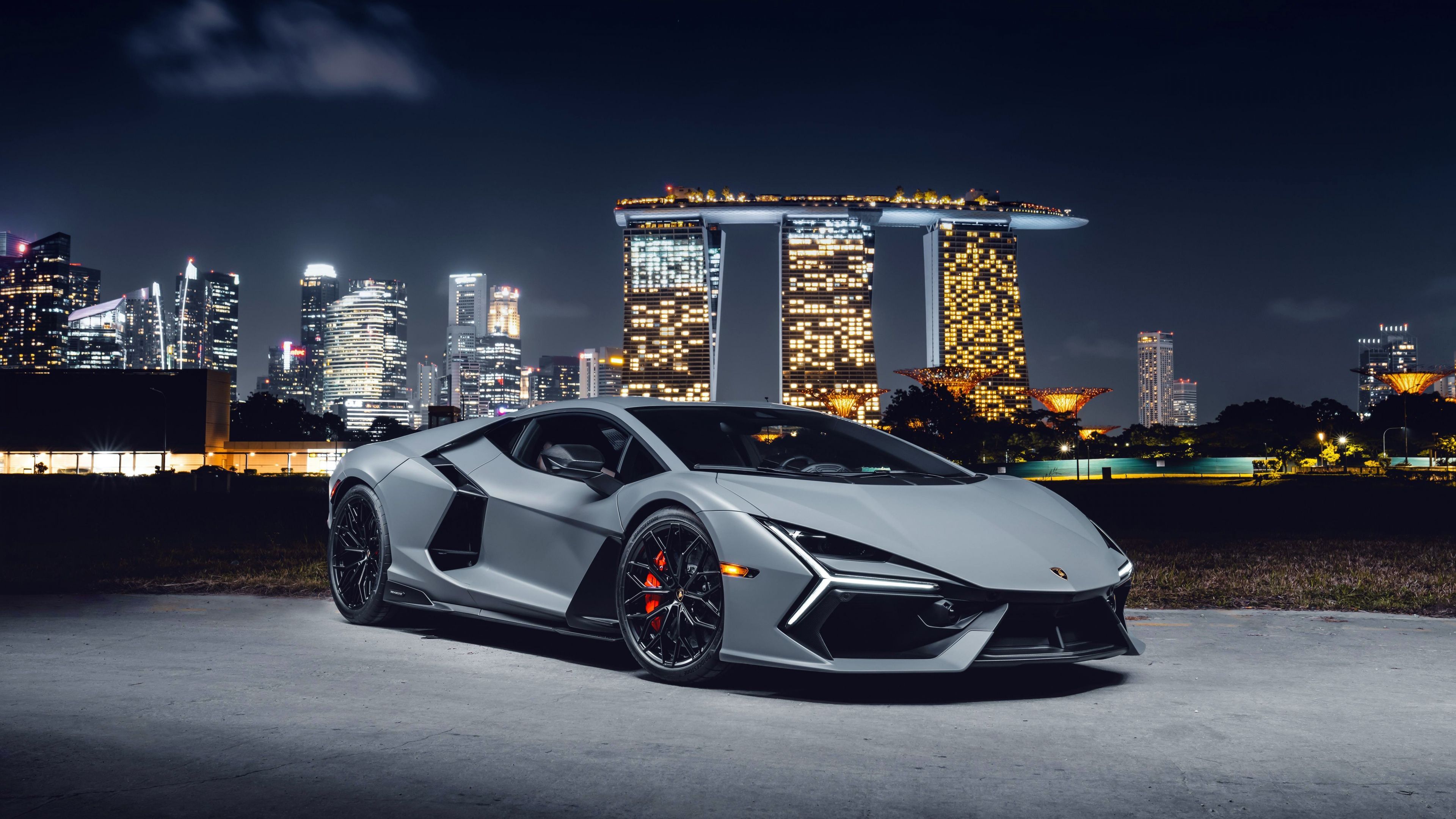 3840x2160 Lamborghini Revuelto Wallpaper 4K, Singapore, 5K, Night