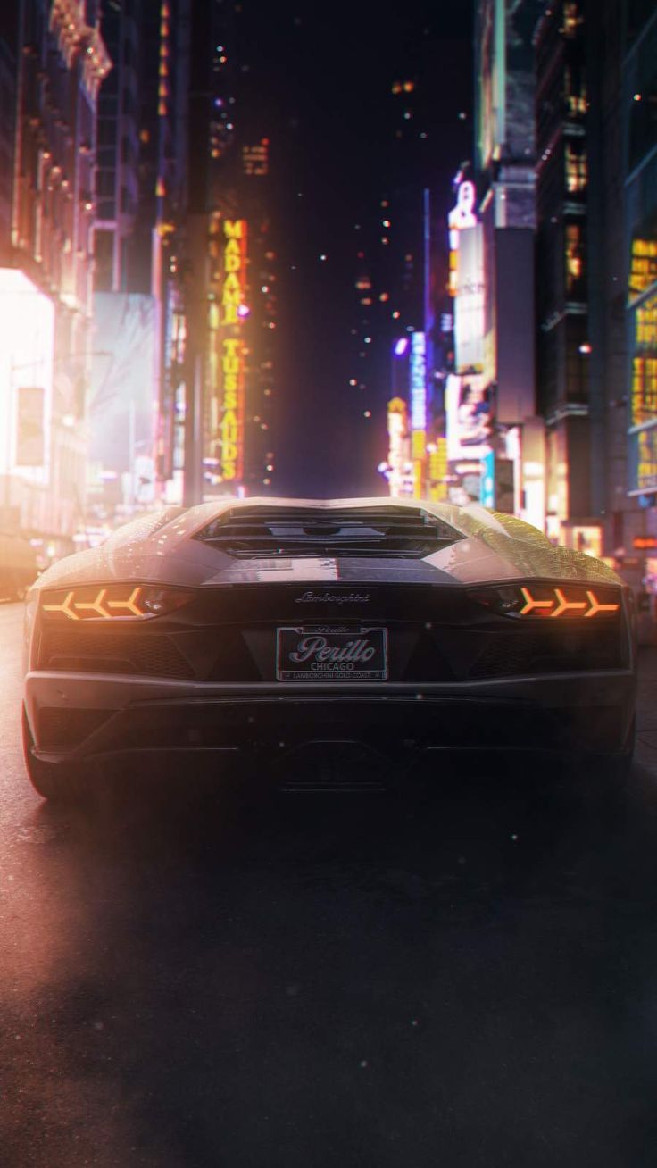 736x1308 Lamborghini in Night iPhone Wallpaper