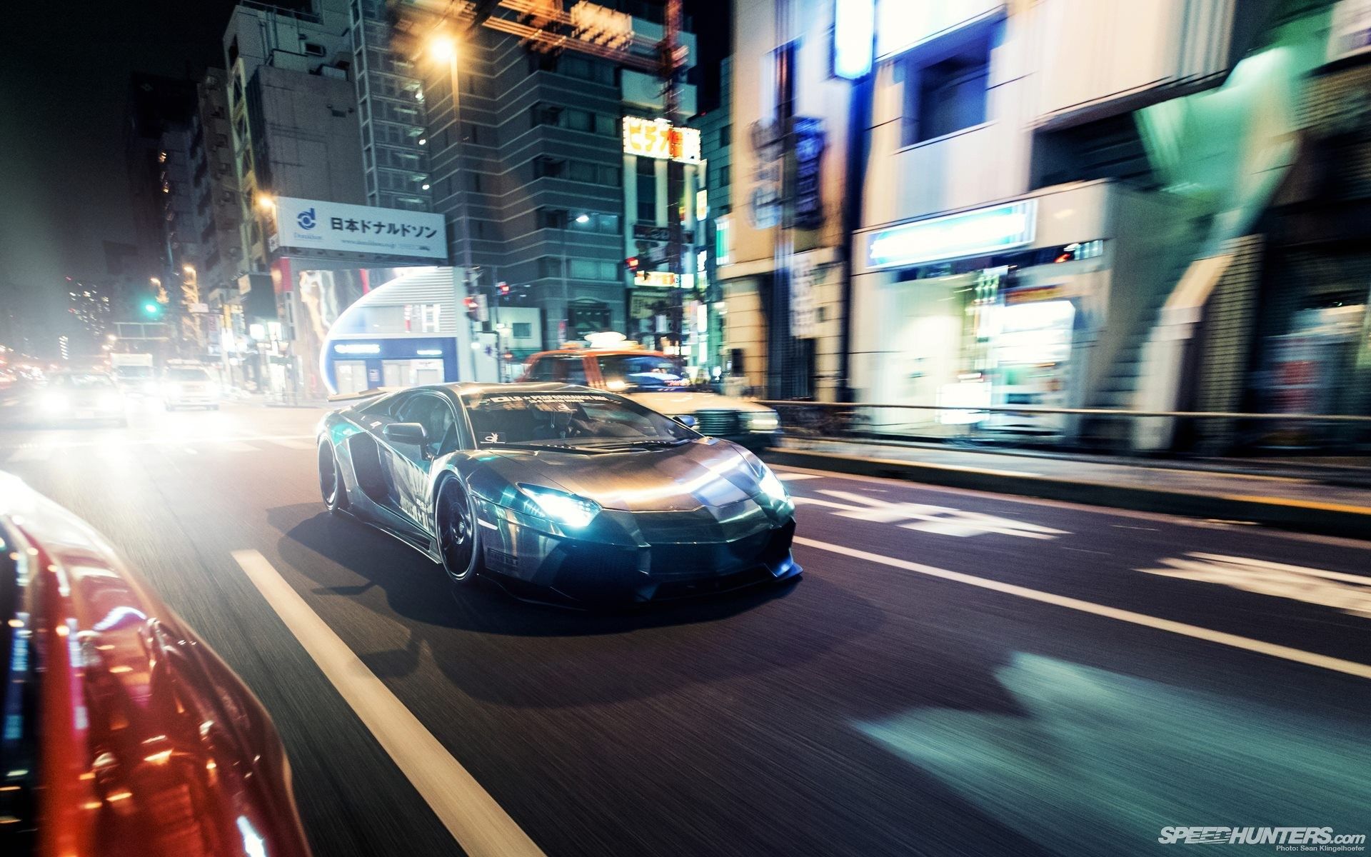 1920x1200 lamborghini, Aventador, Street, Night, Lights, Motion, Blur Wallpaper HD / Desktop and Mobile Background