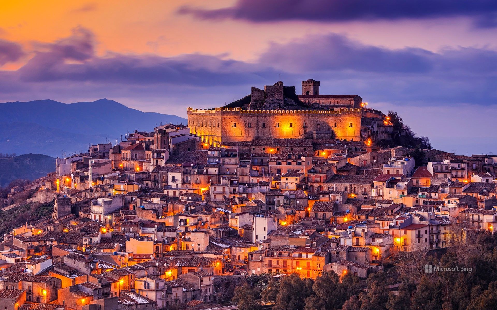 1920x1200 Montalbano Elicona, Messina, Sicily, Italy Wallpaper