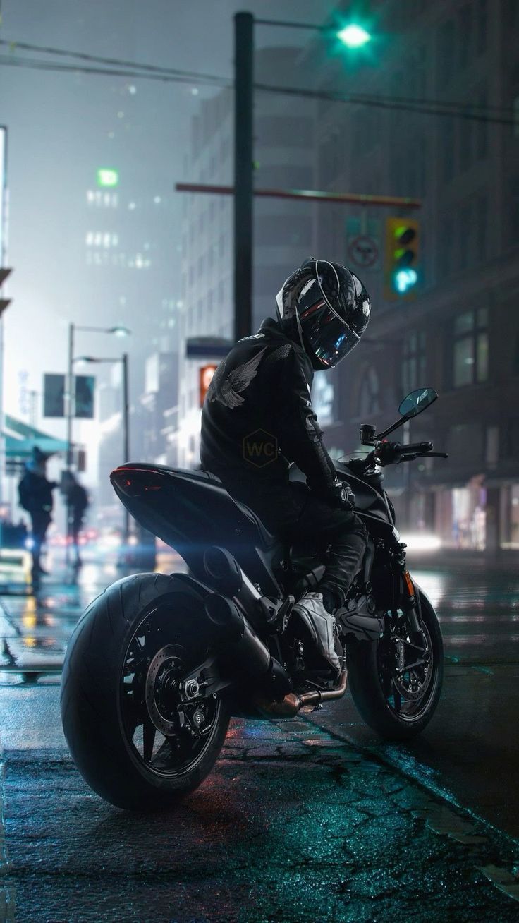 736x1308 Hey Pandas, Post Pics Of Your Bike (Closed). Motorcycle background aesthetic, Night bike wallpaper, Blue motorcycle background