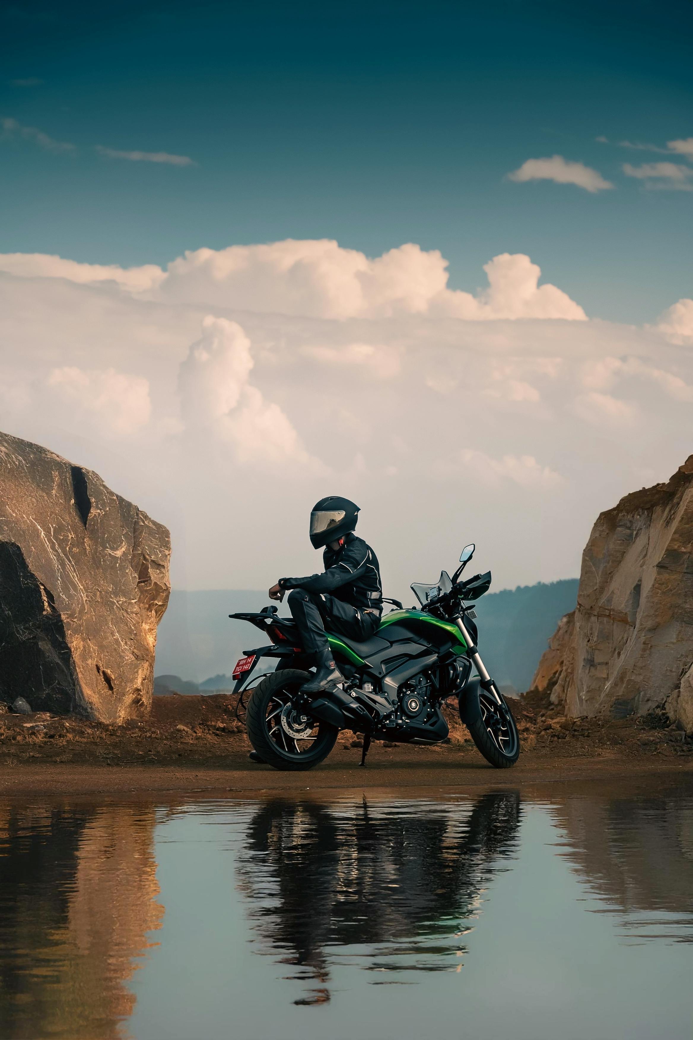 2336x3504 Biker on Mountain Motorcycle