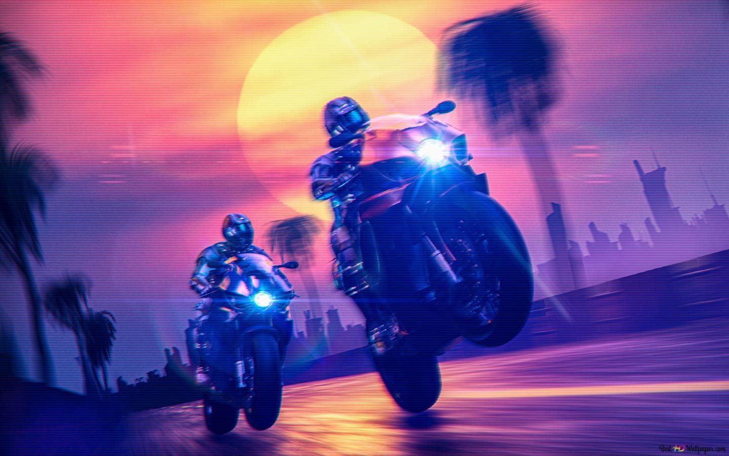1440x900 Motorbike Street Race 8K wallpaper download