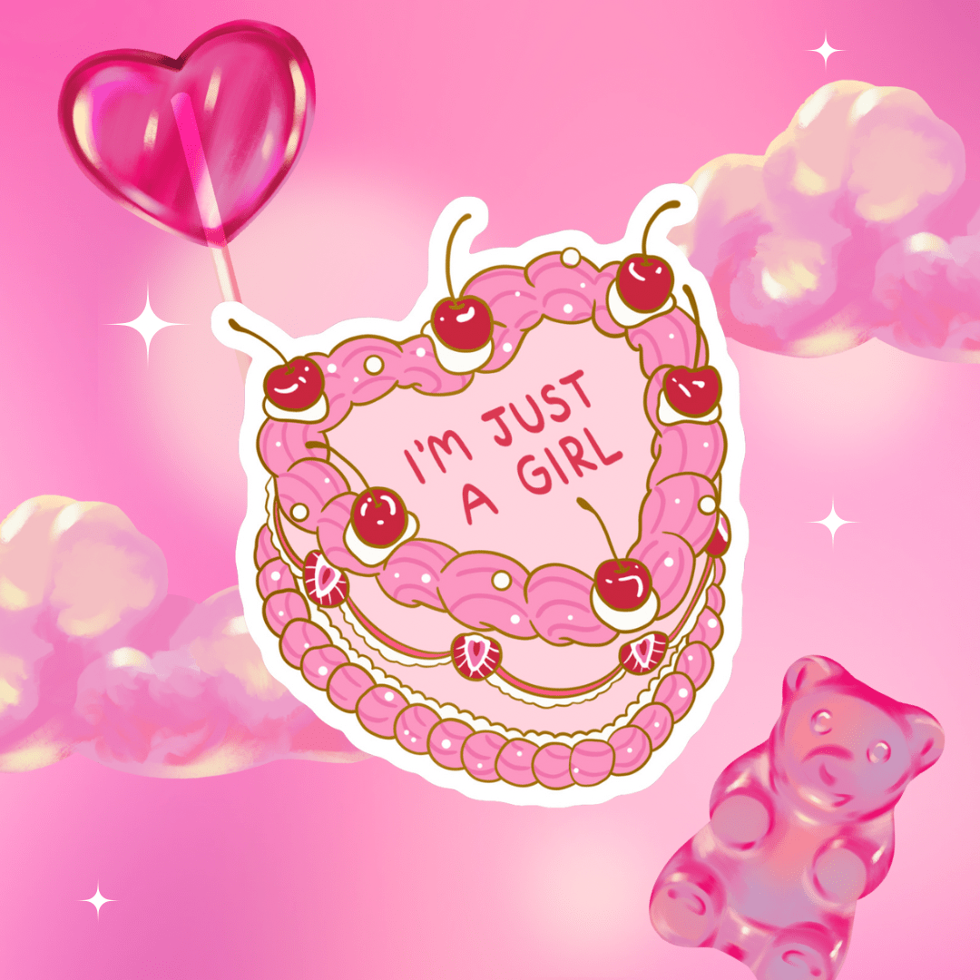 1080x1080 I'm Just a Girl Cake