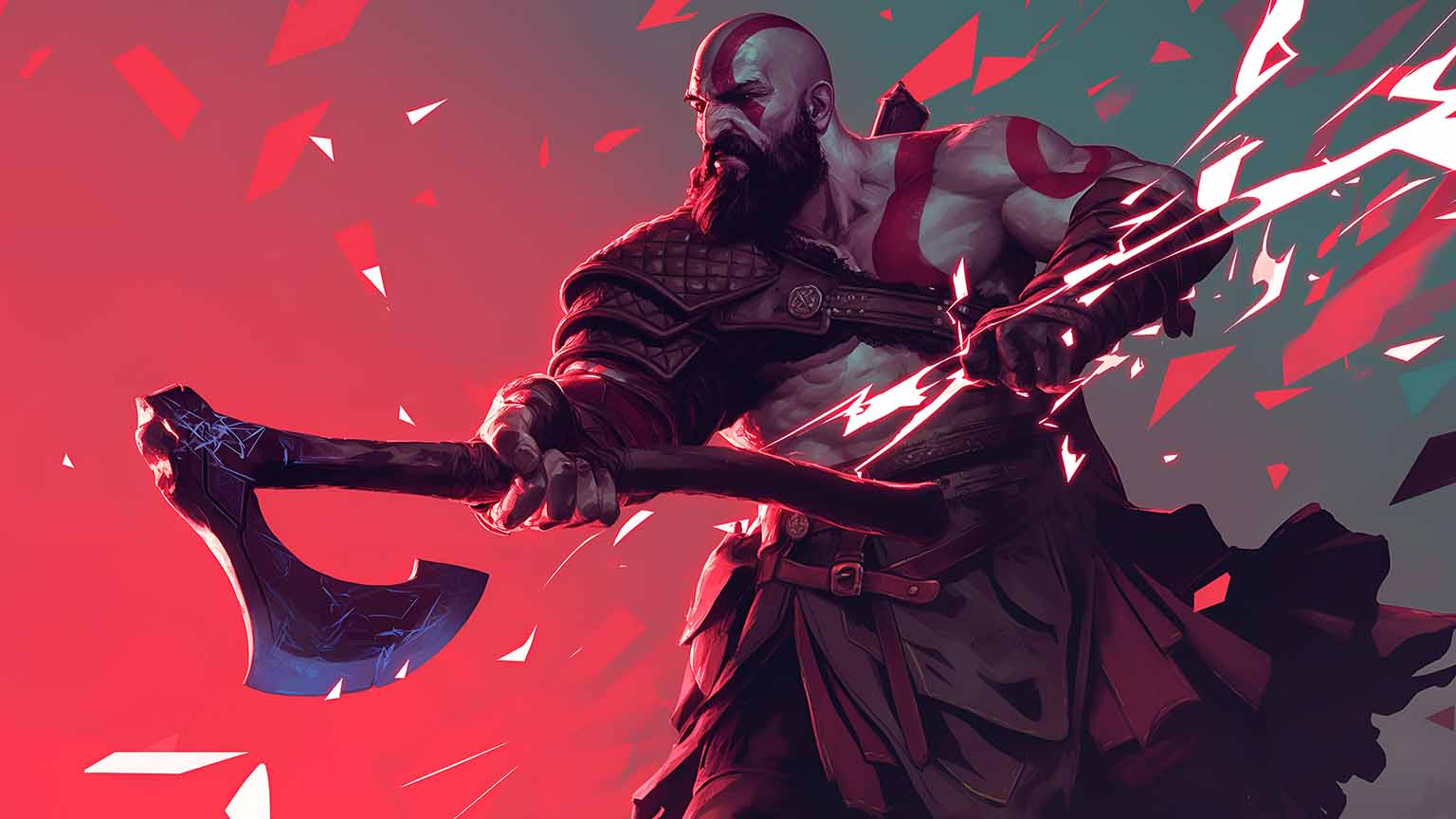 1536x864 Free God of War Kratos Leviathan Axe Desktop Wallpaper 4K