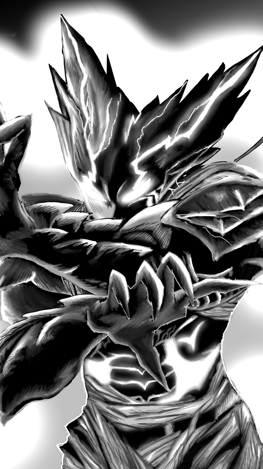 1080x1920 Garou Monster Black Wallpaper