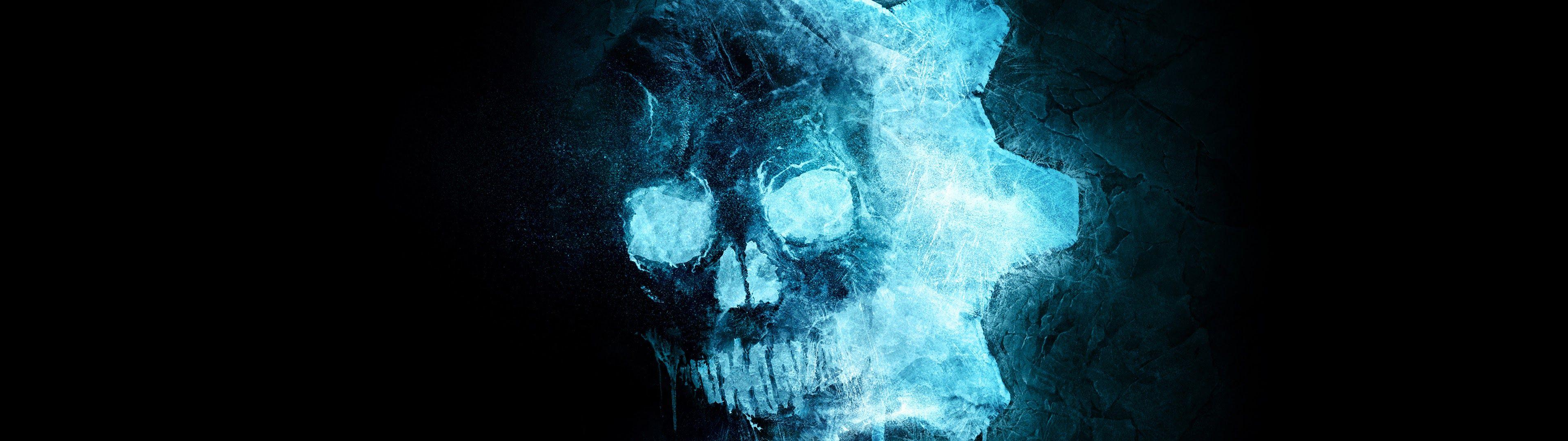 3840x1080 Gears 5 Skull Logo 4K Wallpaper