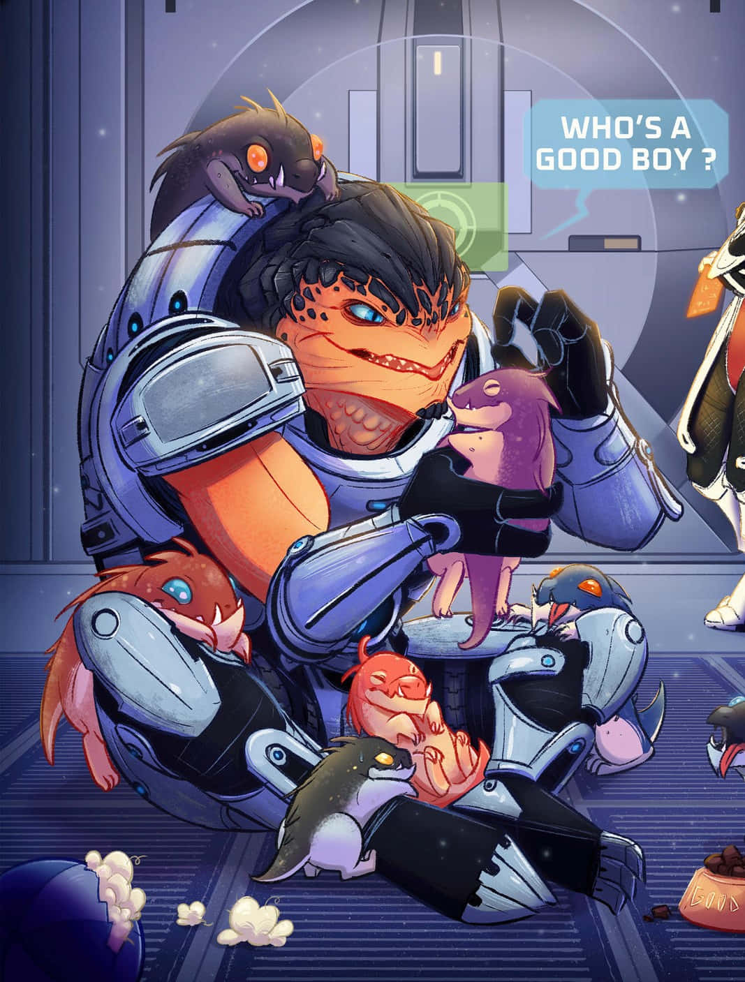 1067x1407 Download Grunt unleashing his combat prowess in Mass Effect Wallpaper
