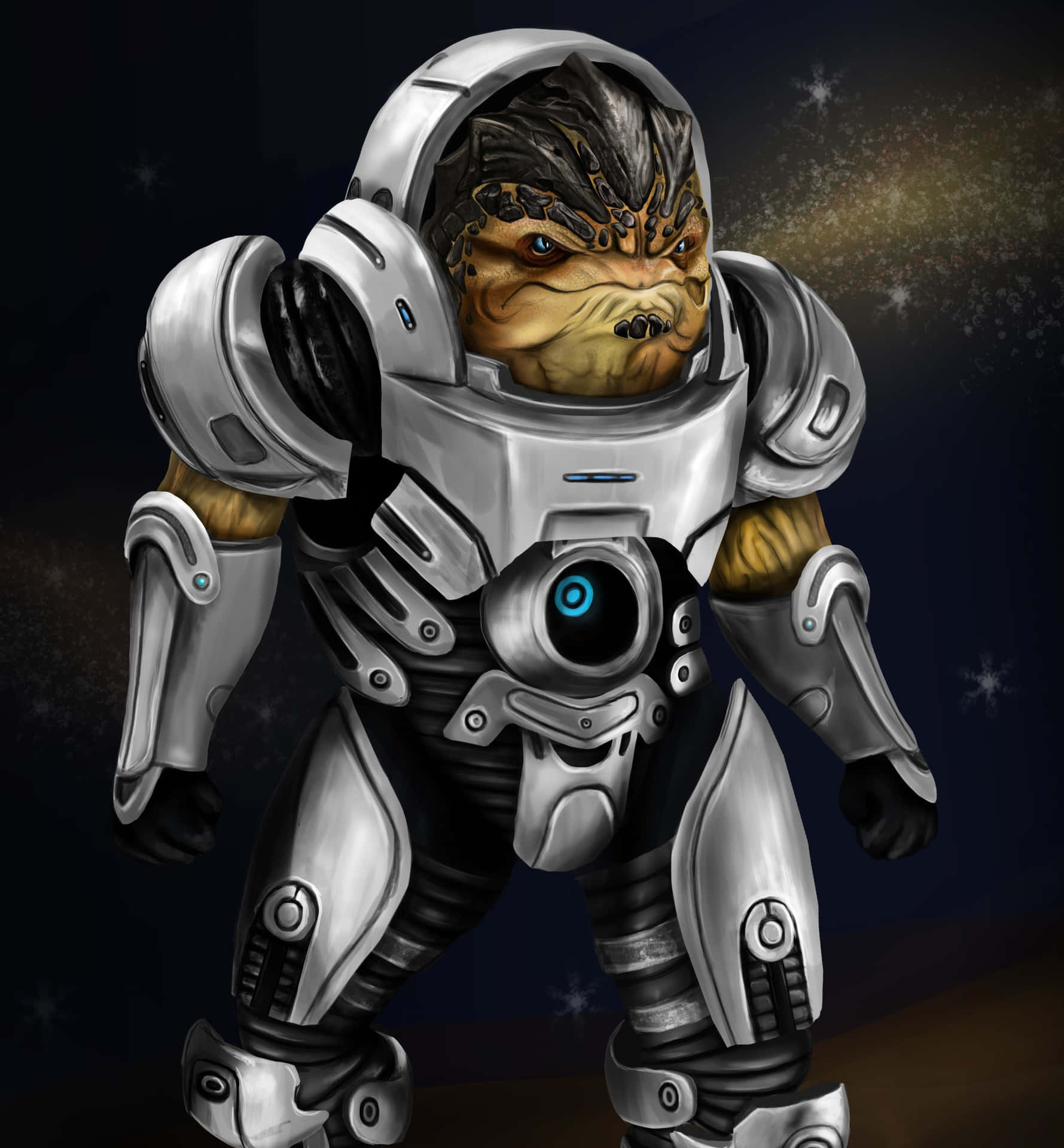 1779x1920 Download Grunt, the powerful Krogan warrior from Mass Effect Wallpaper