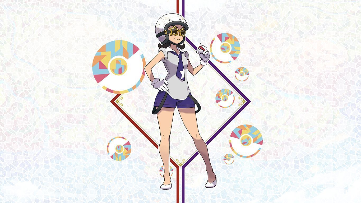 1366x768 Pokémon Scarlet & Violet Team Grunt Female (Violet) Wallpaper with Monocle