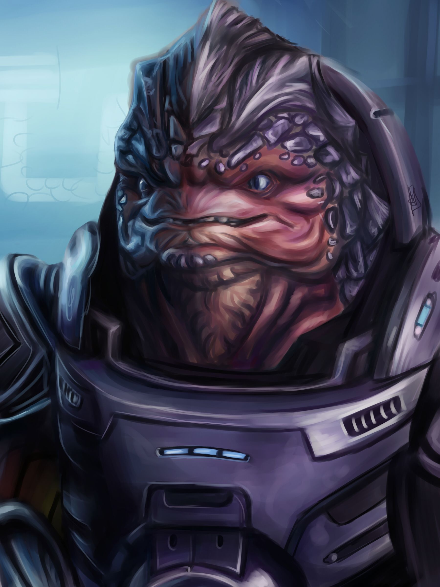 1800x2400 Image Mass Effect Aliens Krogan, Grunt Fantasy vdeo game 1800x2400