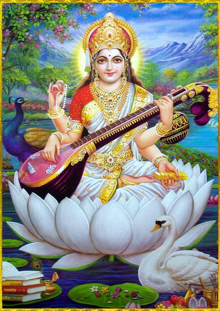 750x1060 Beautiful Saraswati Maa Photo 1
