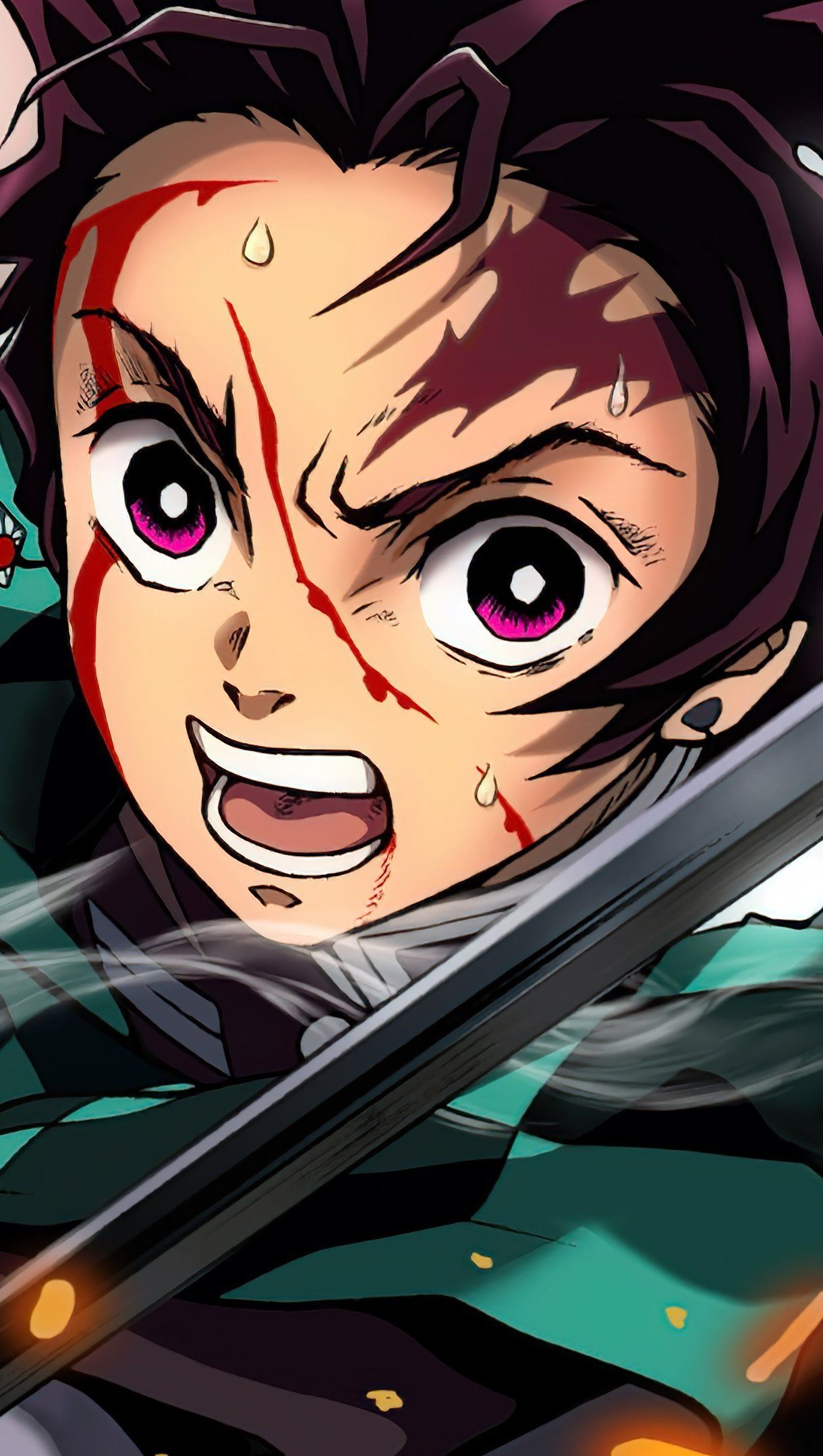 1220x2160 Tanjiro Kamado de Demon slayer Anime Wallpaper 4k for iPhone and Mobile Phone
