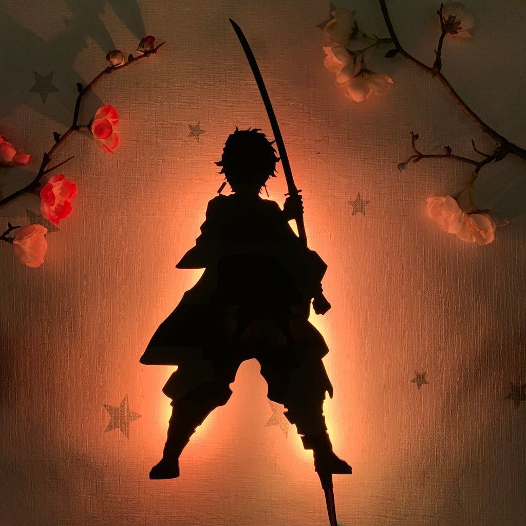 1024x1024 Demon Slayer. Tanjiro Kamado Silhouette Light