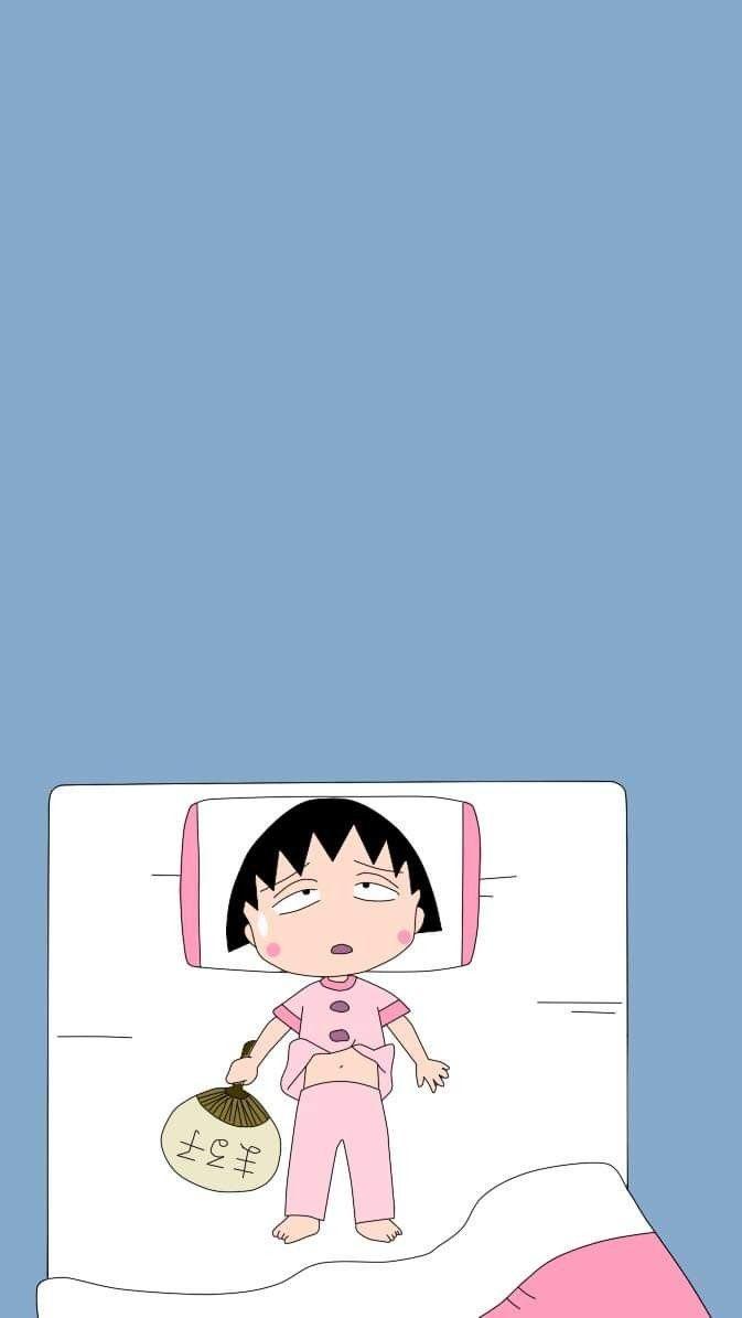 673x1195 Pin oleh CH Liew di chibi maruko chan. Ilustrasi, Animasi, Lucu