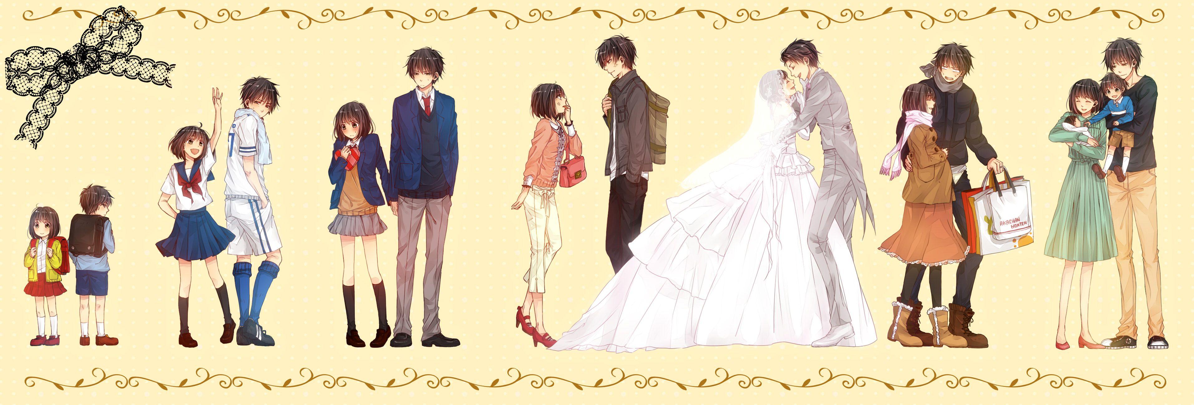 3827x1300 chibi, Maruko chan, Multi, Dual Wallpaper HD / Desktop and Mobile