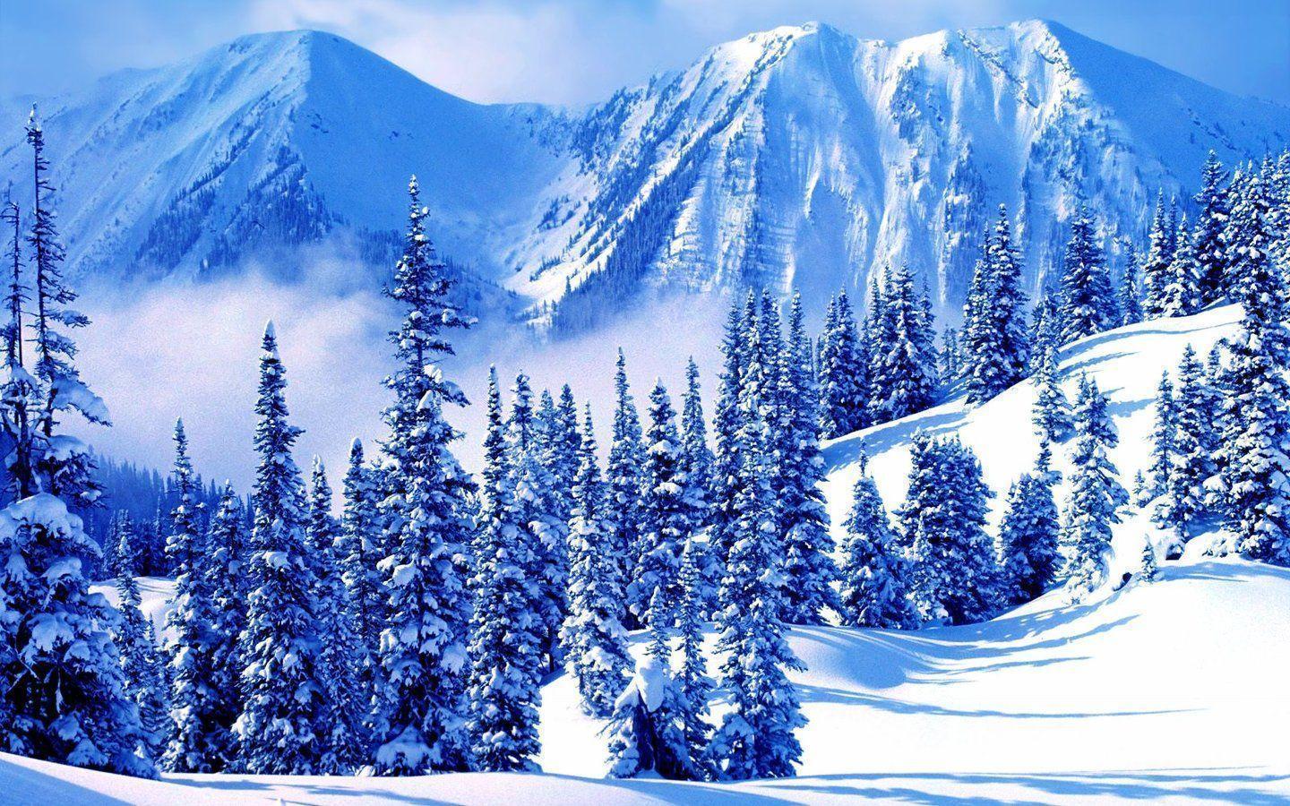 1440x900 Winter Mountain Wallpaper