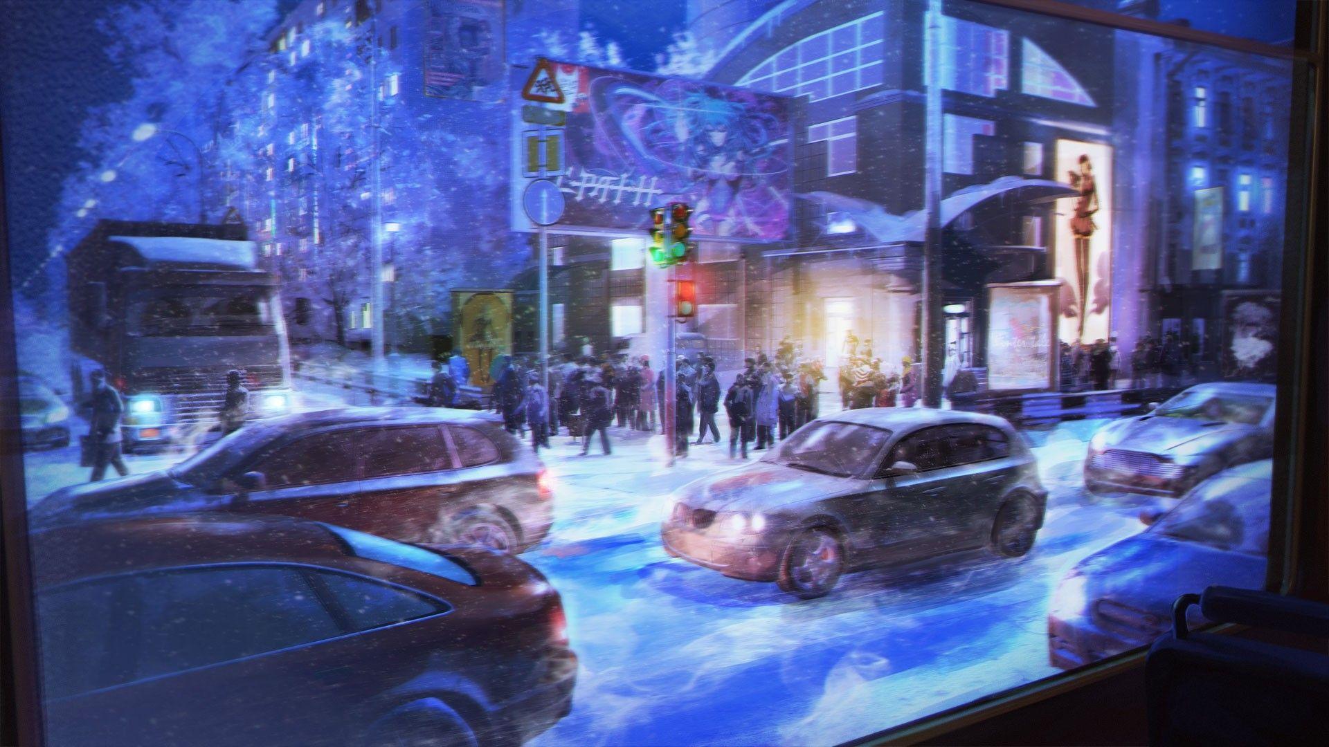 1920x1080 Everlasting Summer, Car, Winter, Snow Wallpaper HD / Desktop