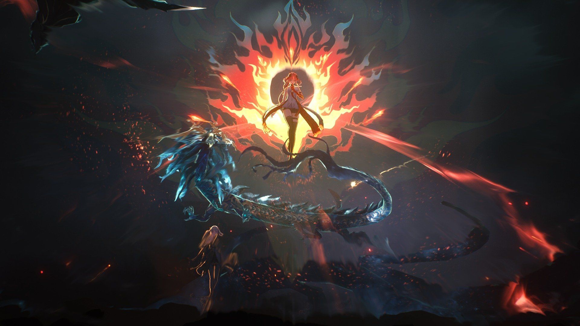 1920x1080 stioorg on X: This is not a fan made wallpaper this is changli and jinhsi having one of the greatest cinematic combos I've ever seen. #WuWa #WutheringWaves / X