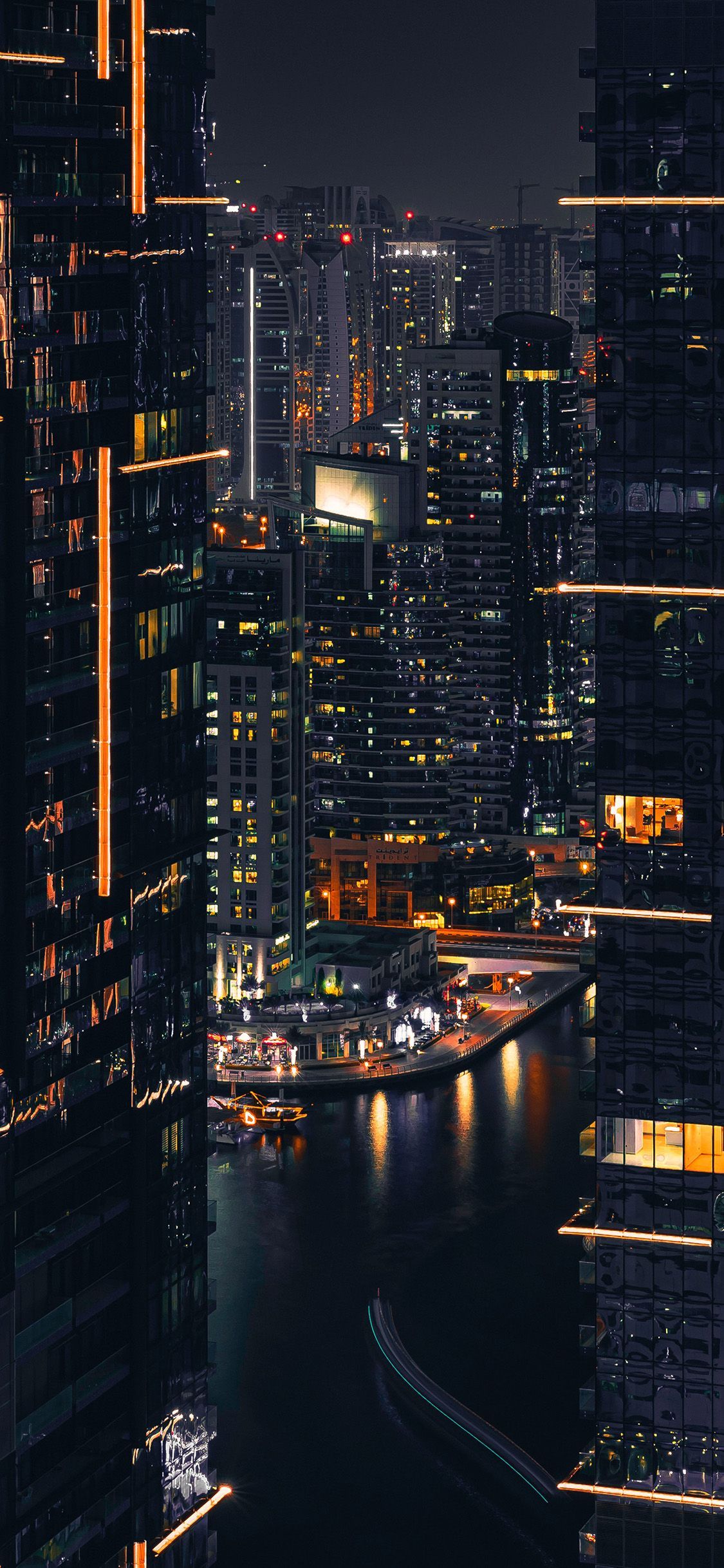 1125x2436 iPhone X wallpaper. nature city night building architecture