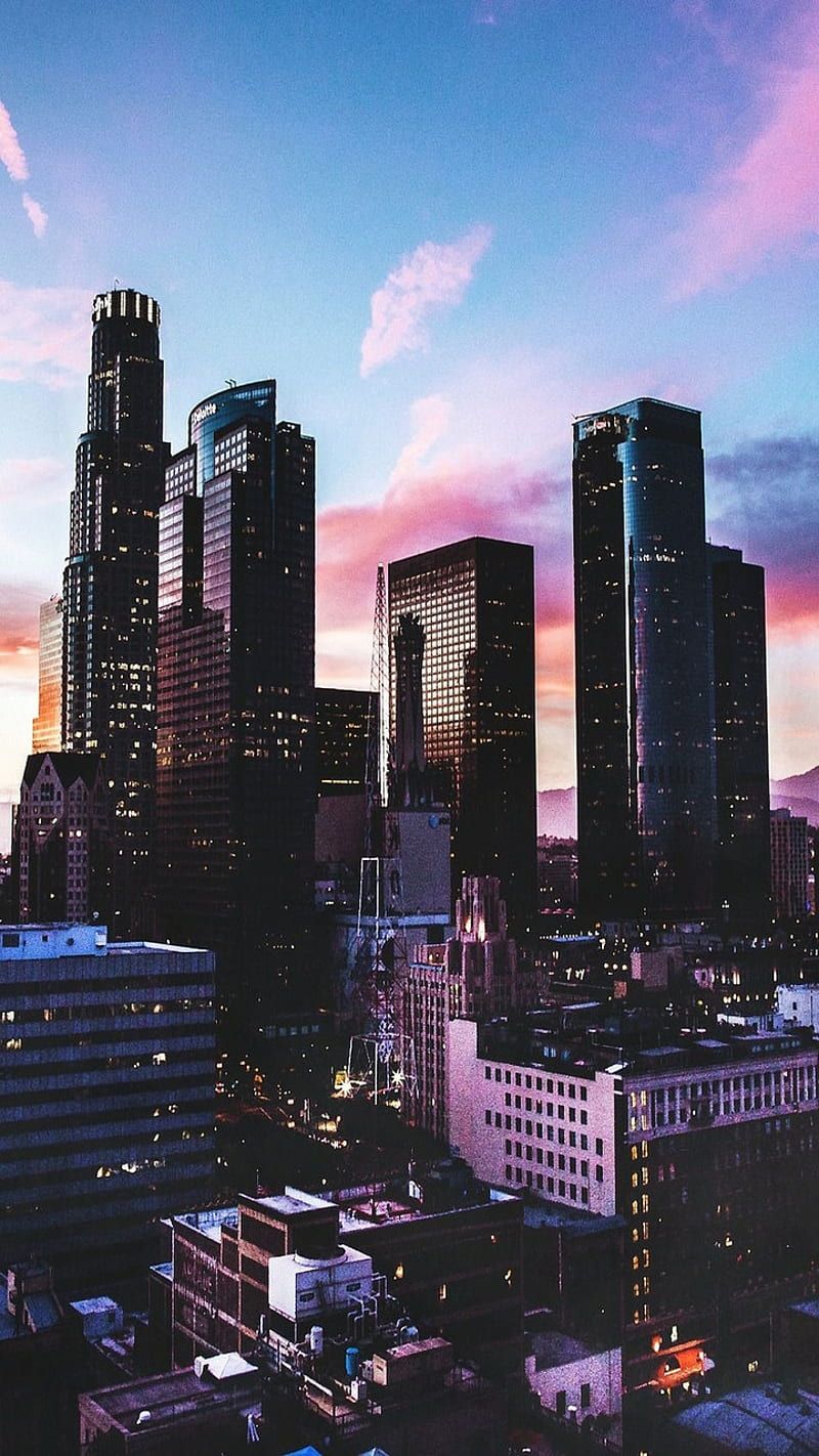 800x1422 City, aesthetic, color, skyline, skyscrapers, HD phone wallpaper