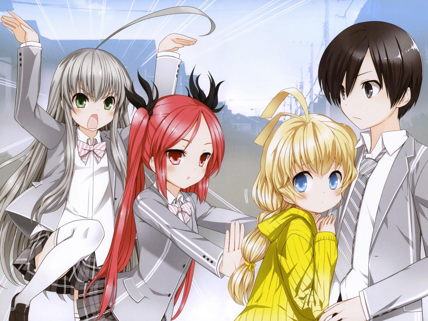1500x1125 Haiyore! Nyaruko San Hasuta Koin Kuuko Long Hair Nyaruko School