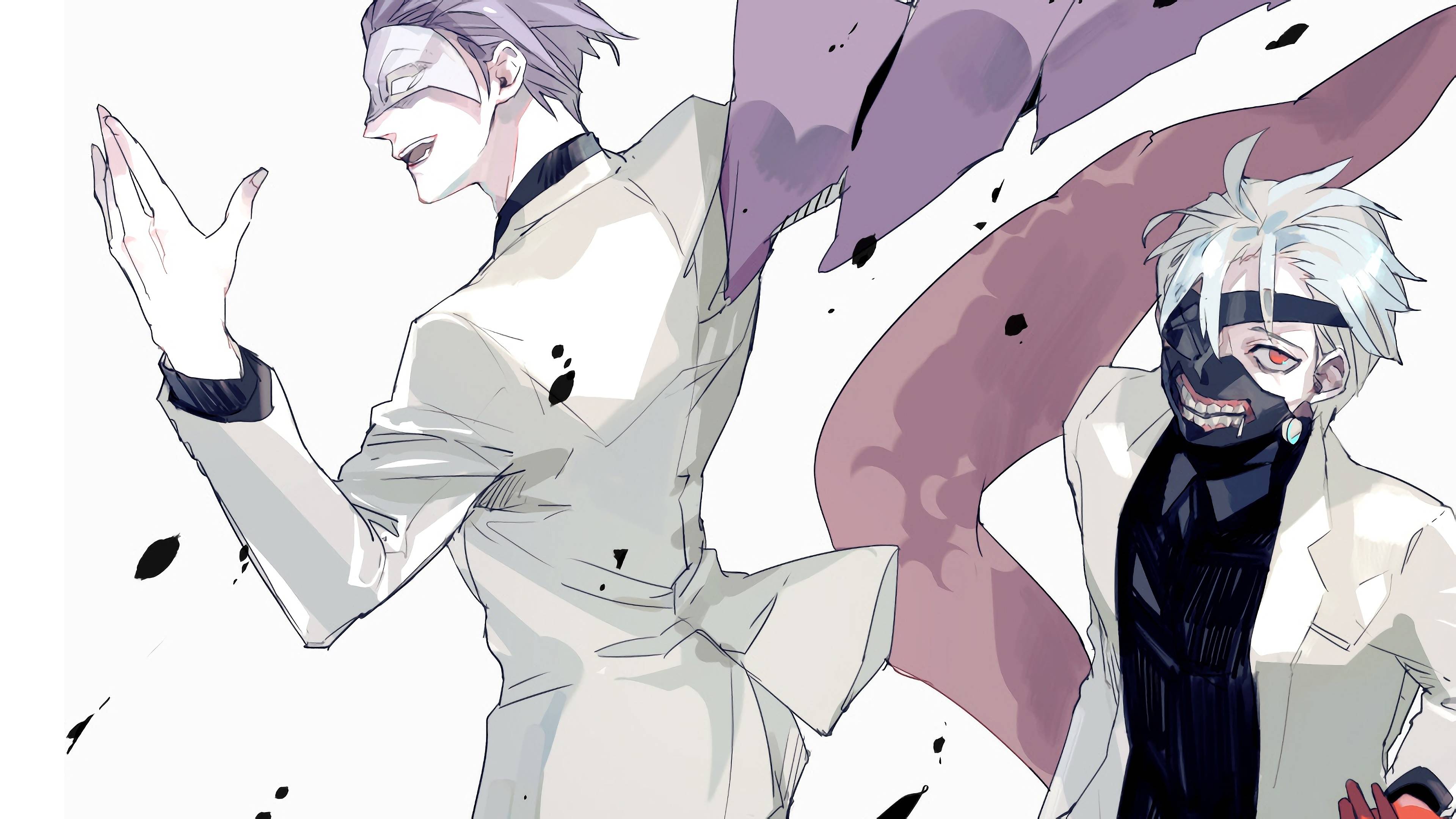 3840x2160 Ken Kaneki and Shuu Tsukiyama Tokyo Ghoul:re 4K