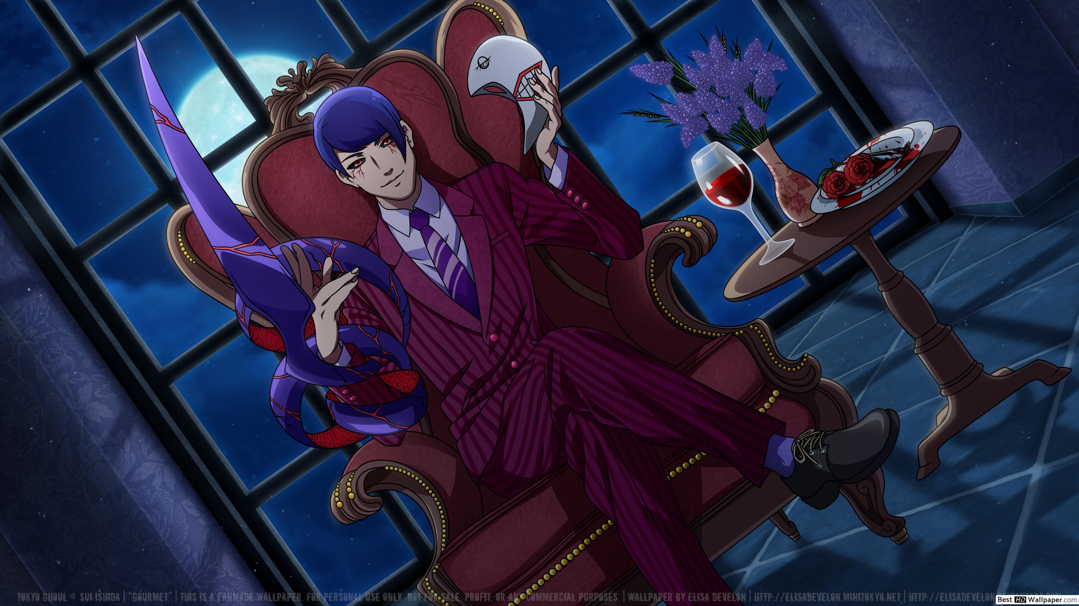3554x1999 Shuu Tsukiyama of Tokyo Ghoul HD wallpaper download