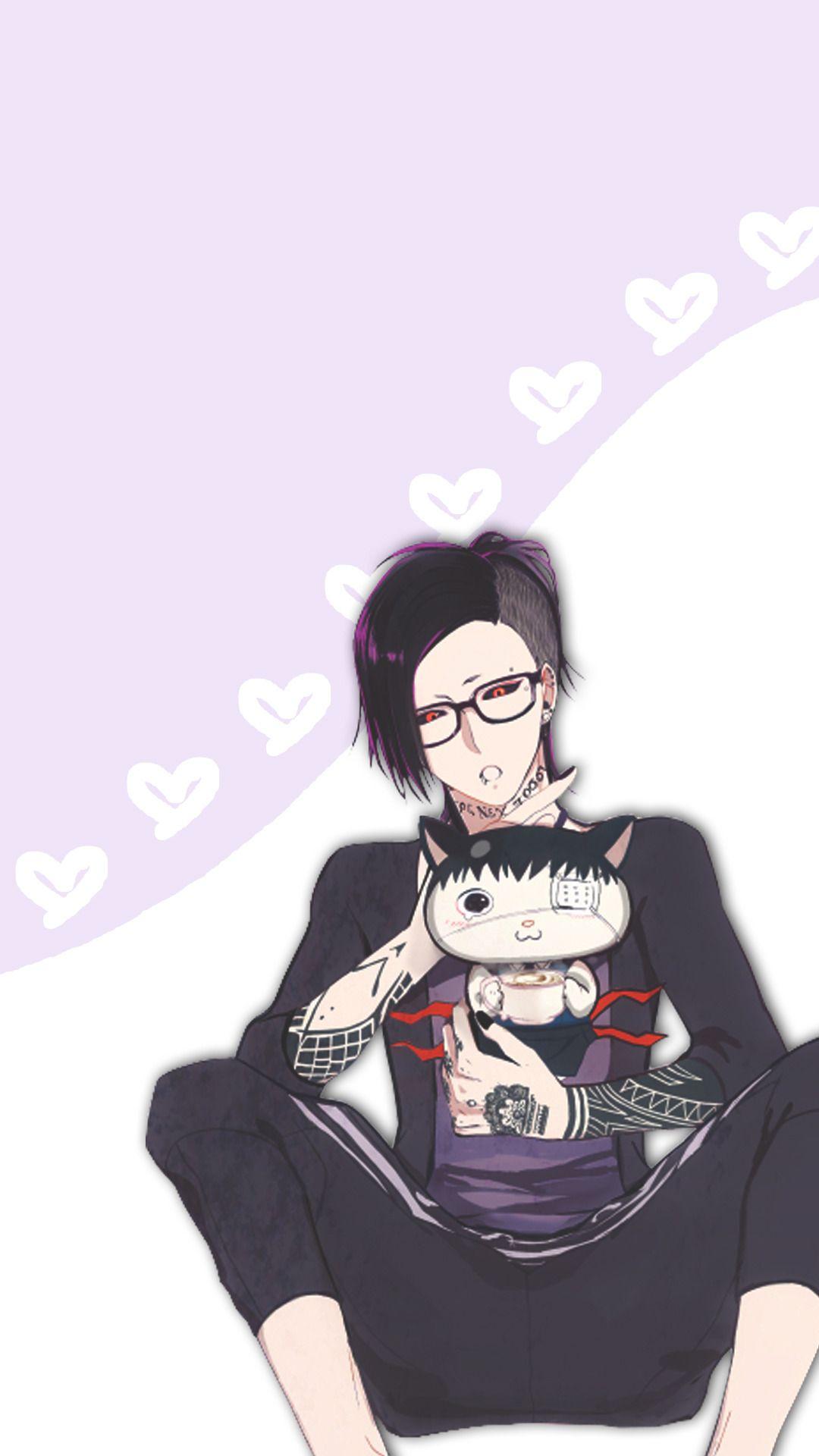 1080x1920 Uta Tokyo Ghoul, Tsukiyama Shuu, Kirishima Touka, Kaneki
