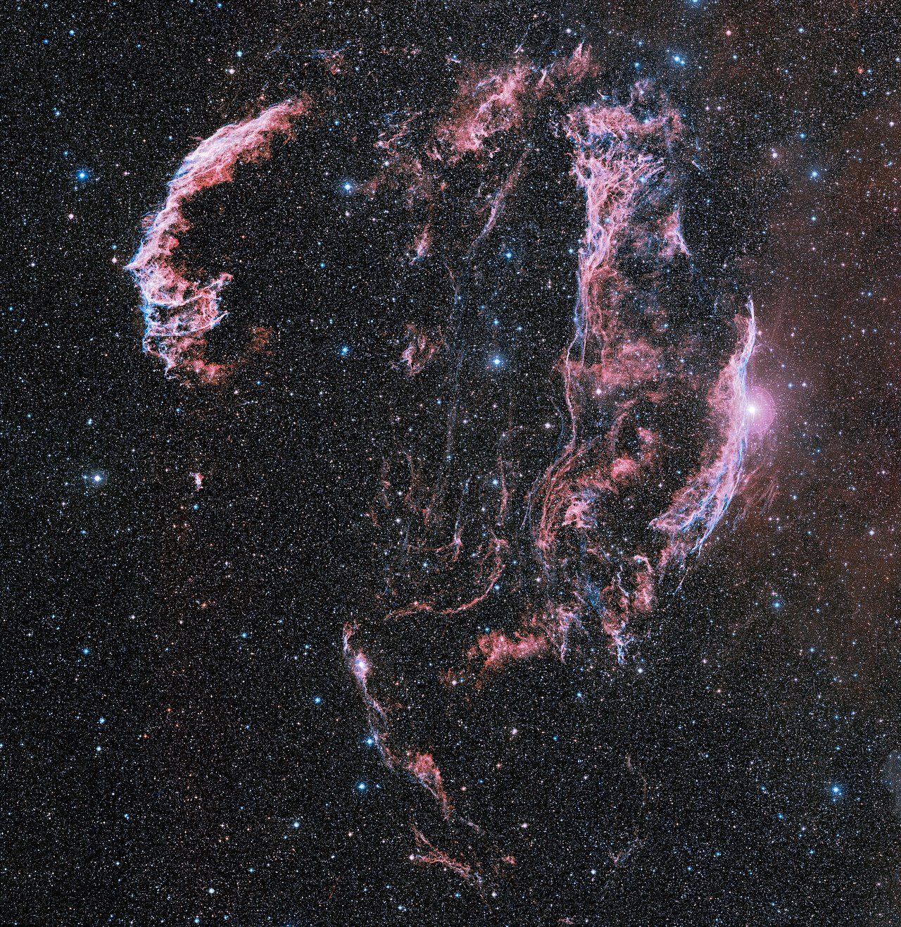 1280x1316 Wide Field Ground Based Astrophoto Of The Veil Nebula