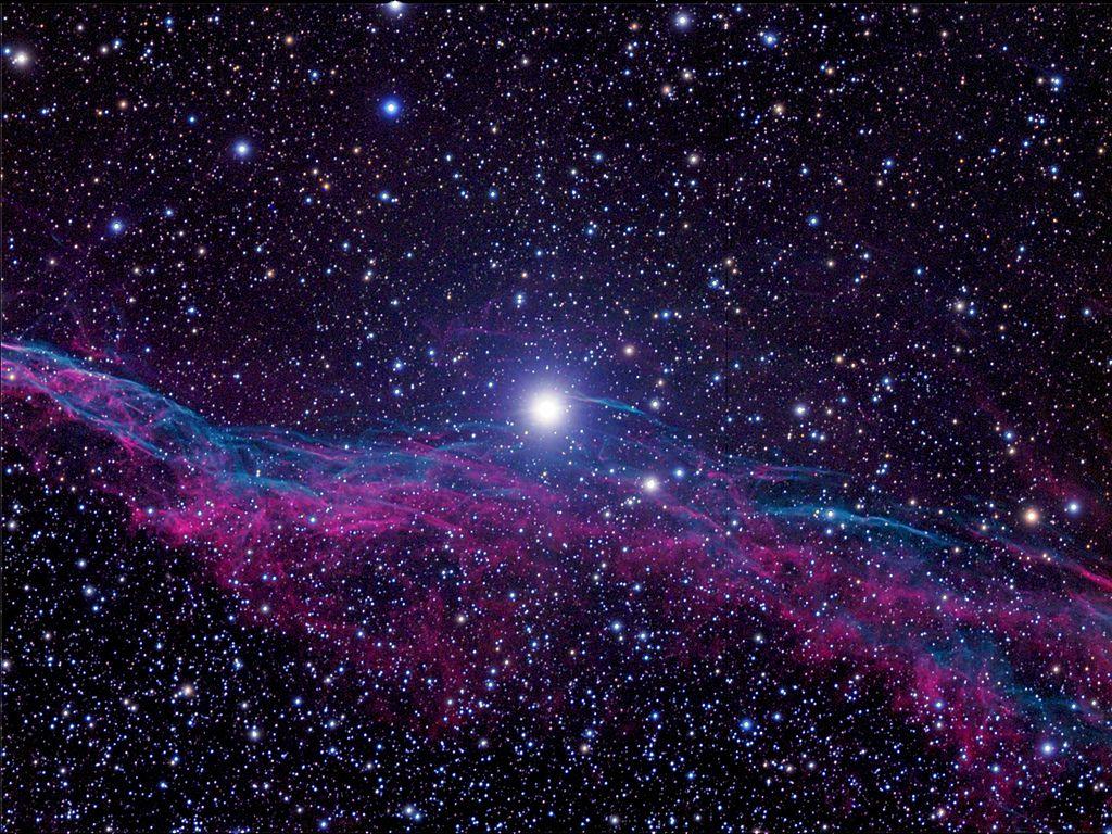 1024x768 Witch's Broom Nebula, NGC 6960. Veil Nebula with 4.2 mag. 5