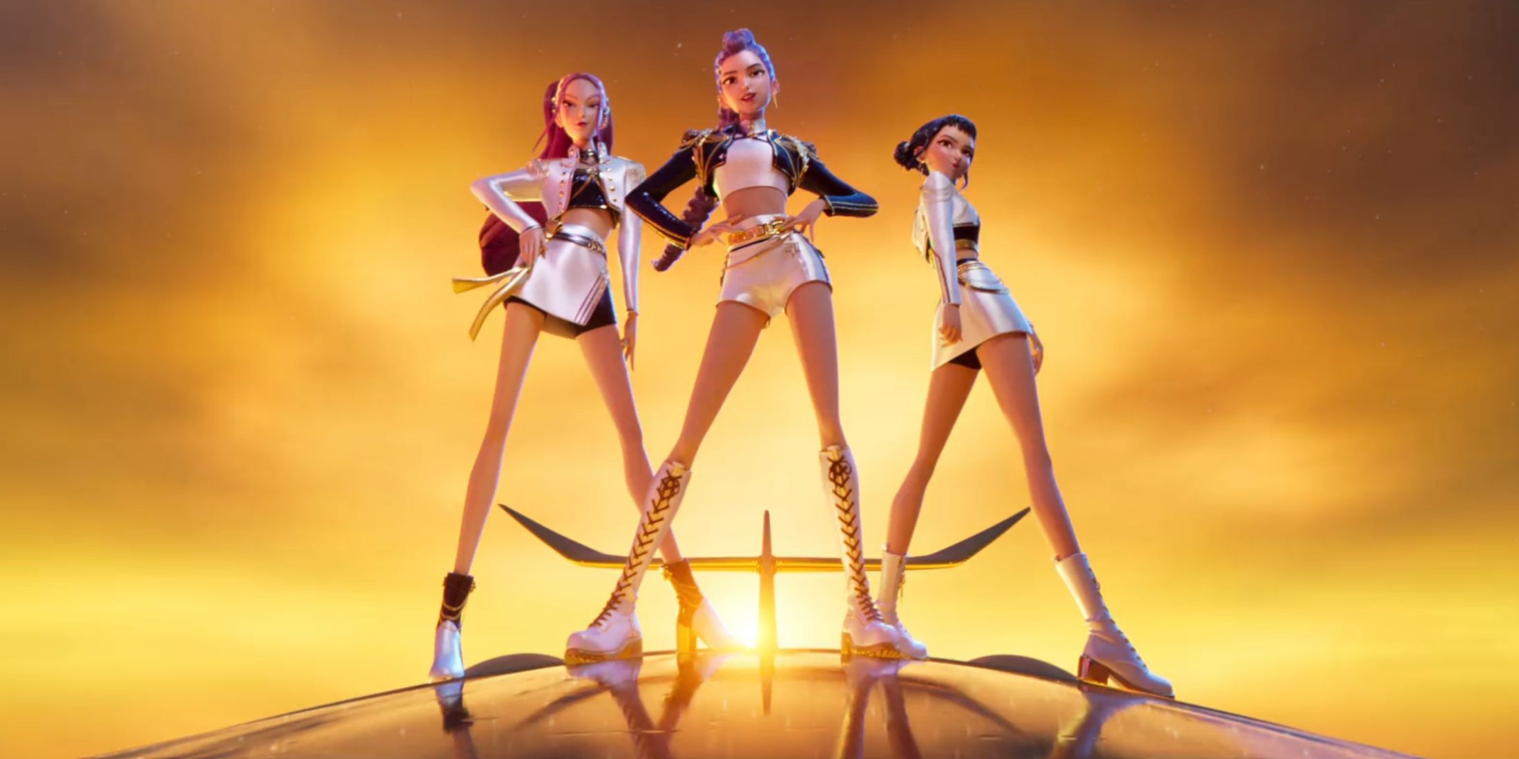 2200x1100 Kpop Demon Hunters Golden Wallpaper