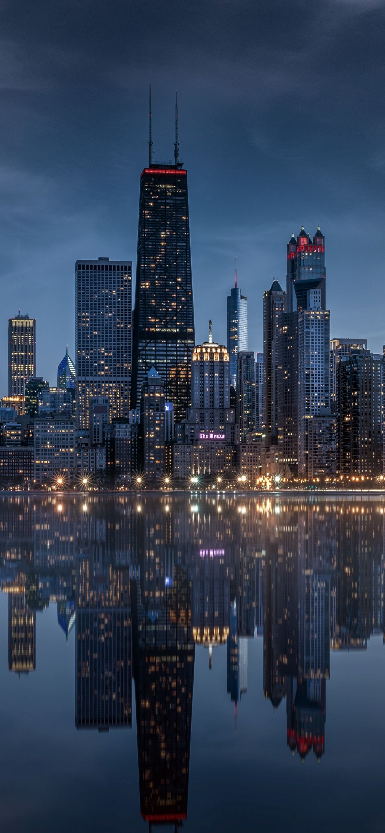 1500x3245 Chicago City Skyline At Night City Lights