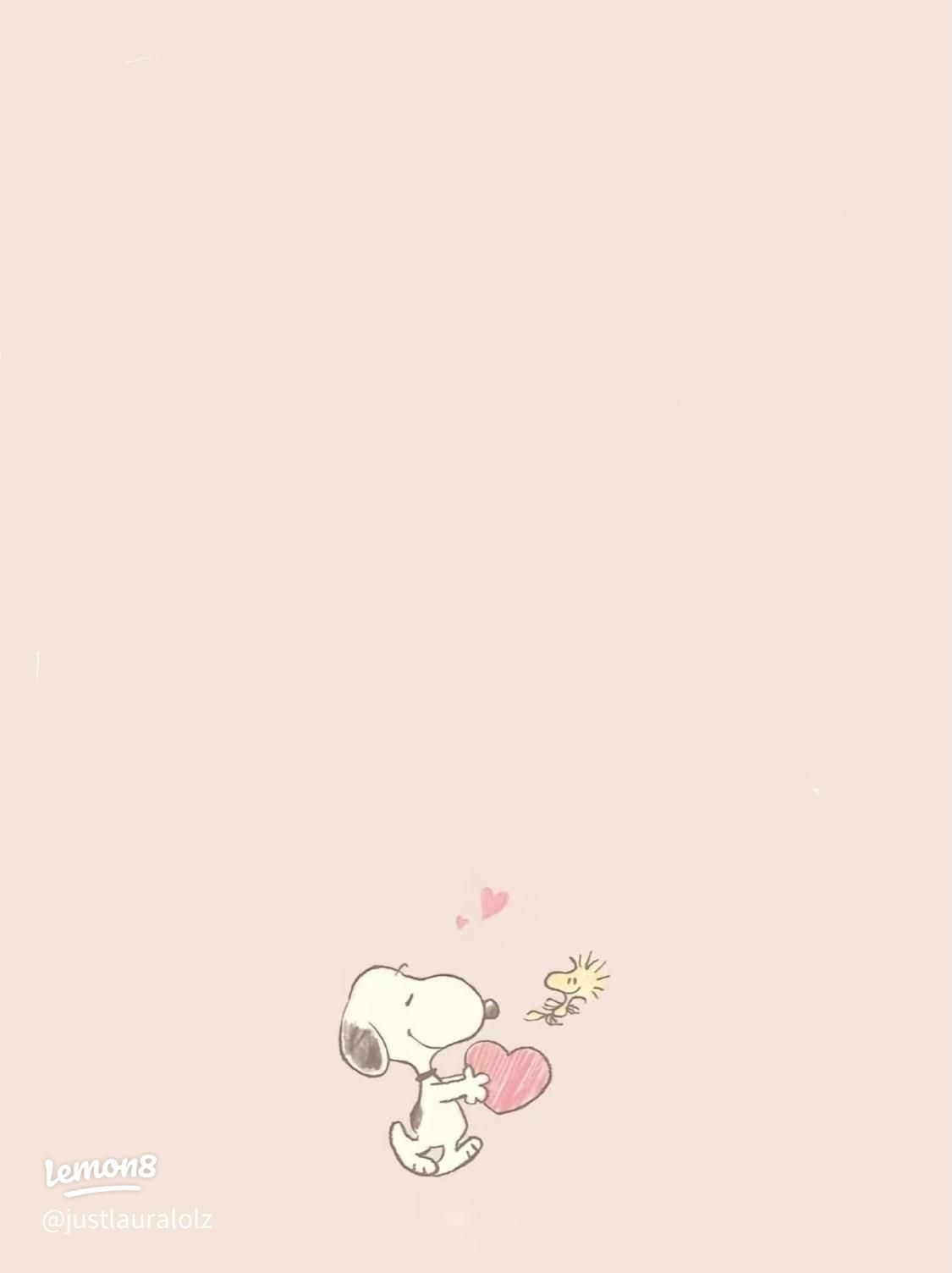 1125x1504 Adorable Snoopy Valentine's Day Wallpaper for Your Shuffle Effect