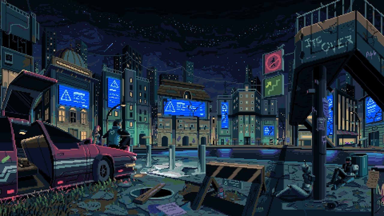 1280x720 Ad Free! Music Video With Pixel Art