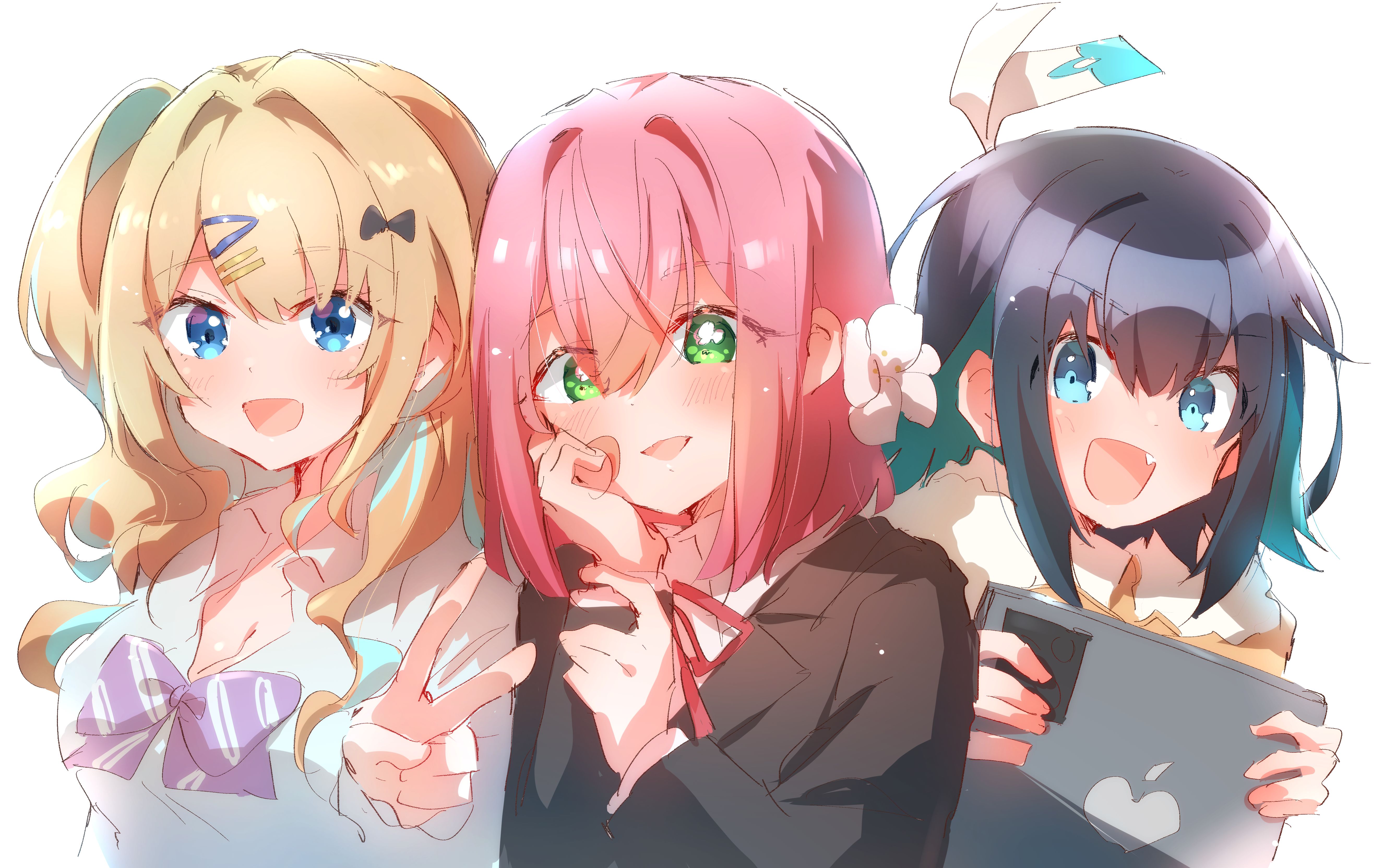 5281x3328 Runa, Hakari & Konoha 4K Anime Crossover Wallpaper by にゃー